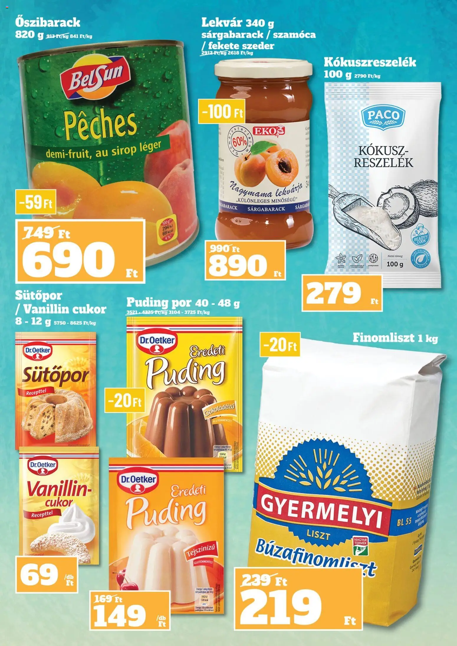 Family Diszkont akciós ujság - amely érvényes a következő dátumtól: 11.12.2025 | Oldal: 23 | Termékek: Puding, Őszibarack, Lekvár, Cukor