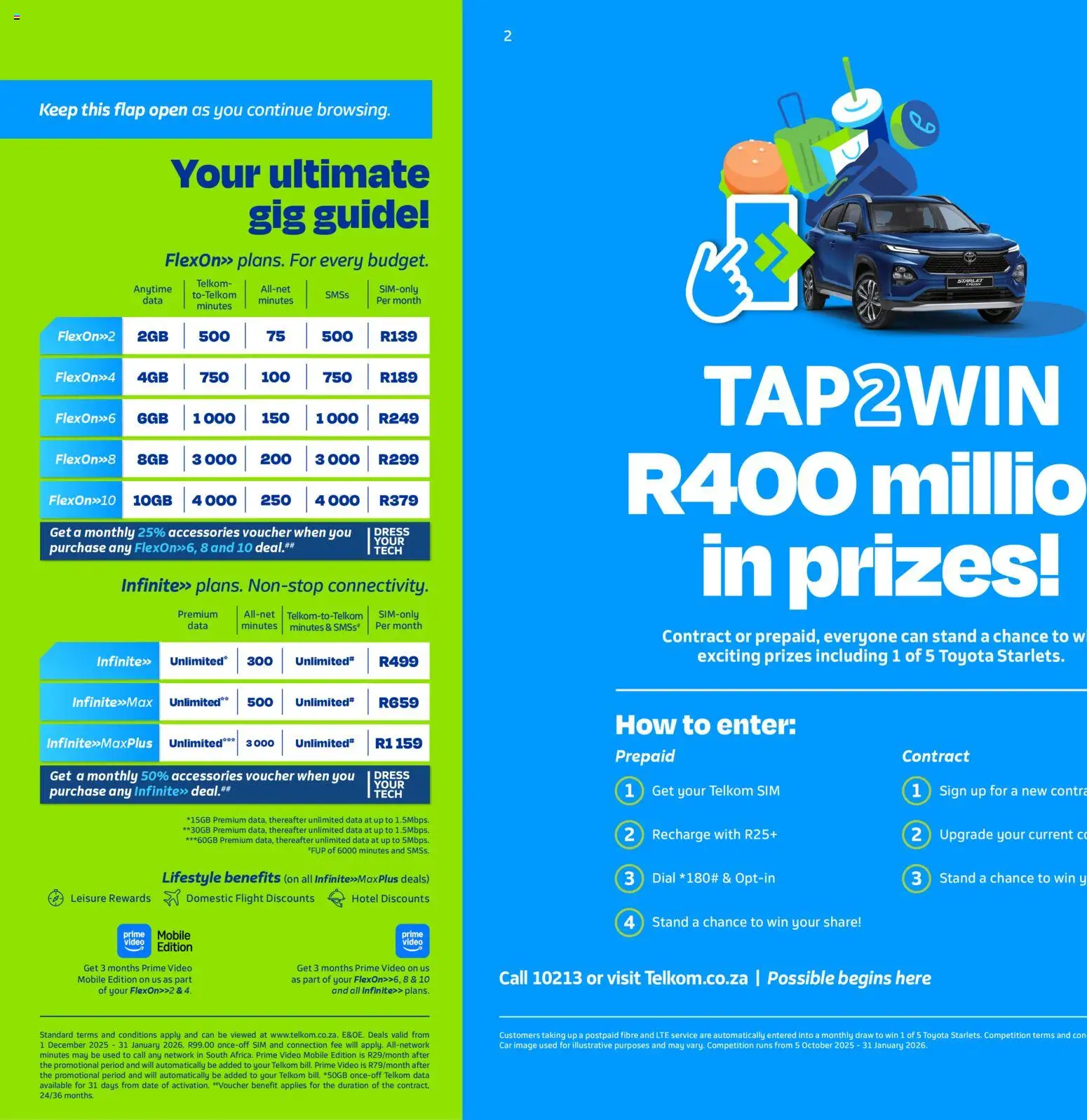 New Telkom catalogue – valid from 01.12.2025 | Page: 2 | Products: Dress, Data, Sim