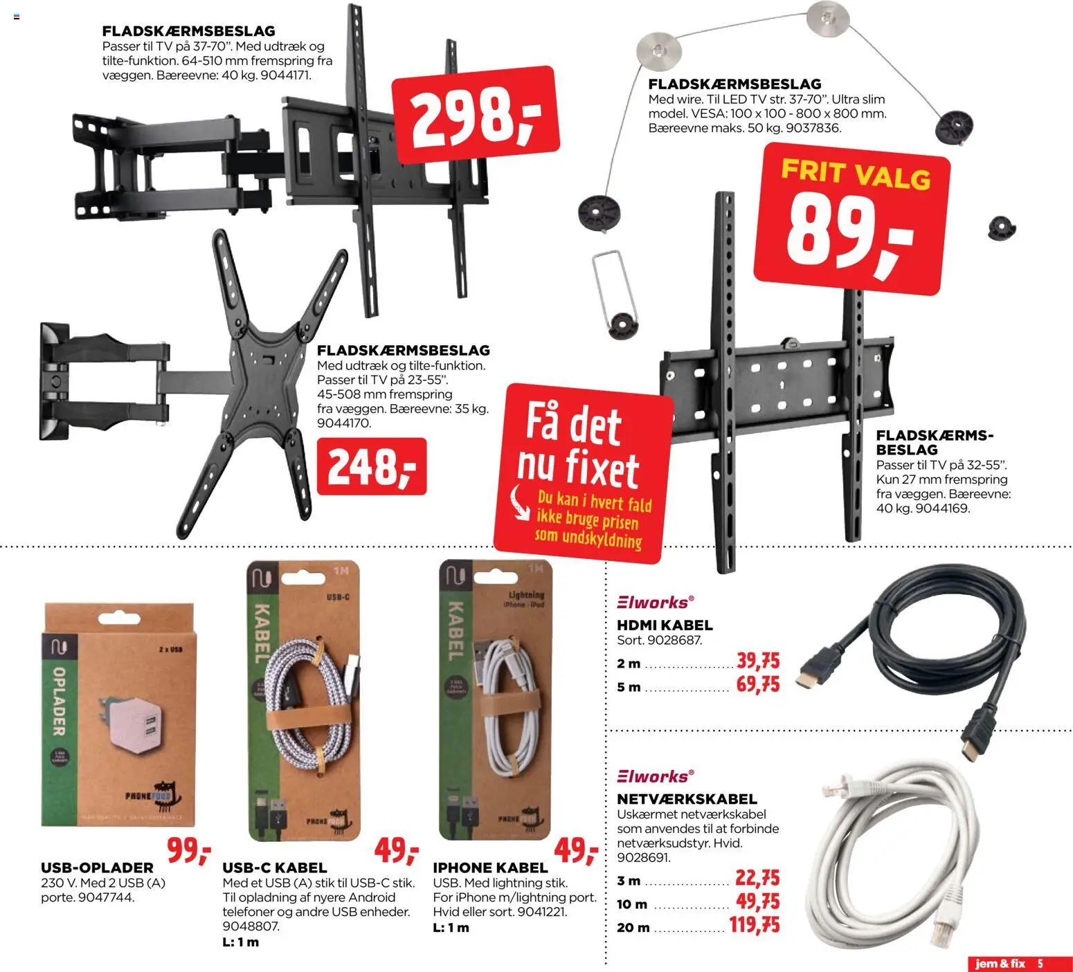Jem & fix tilbudsavis – gyldig fra 21.12.2025 | Side: 17 | Produkter: Stik, USB, Søm, Kabel