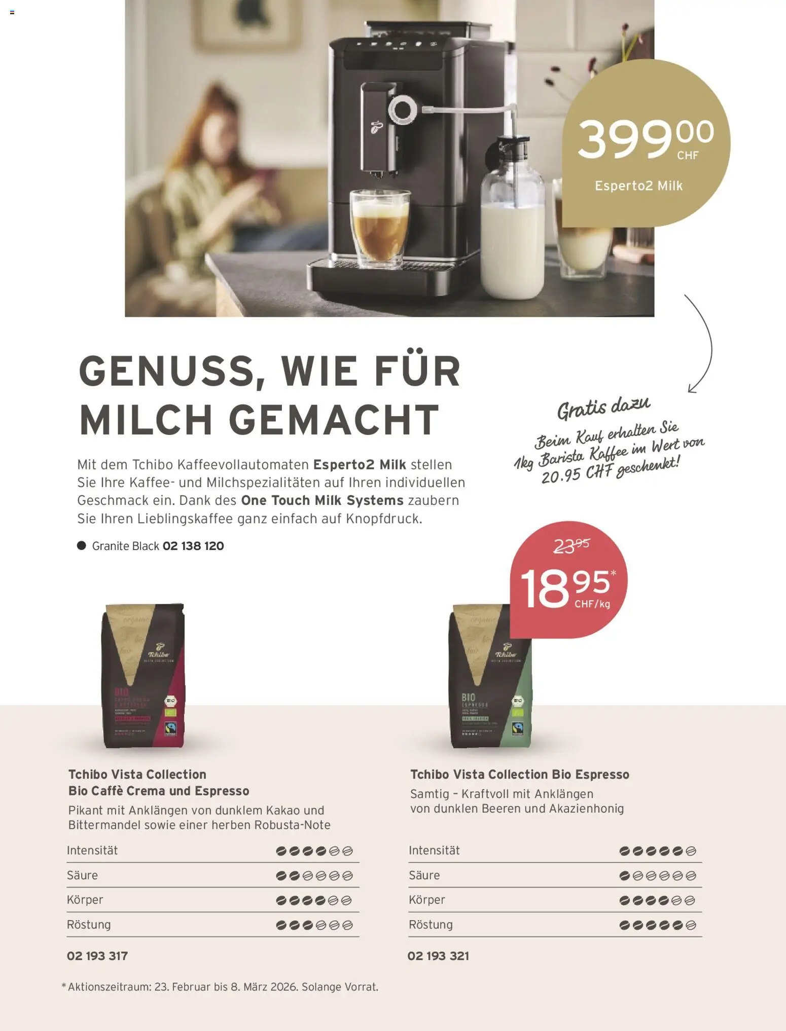 Tchibo Aktionen – gültig ab 24.02.2026 | Seite: 173 | Produkte: Milch, Kaffee