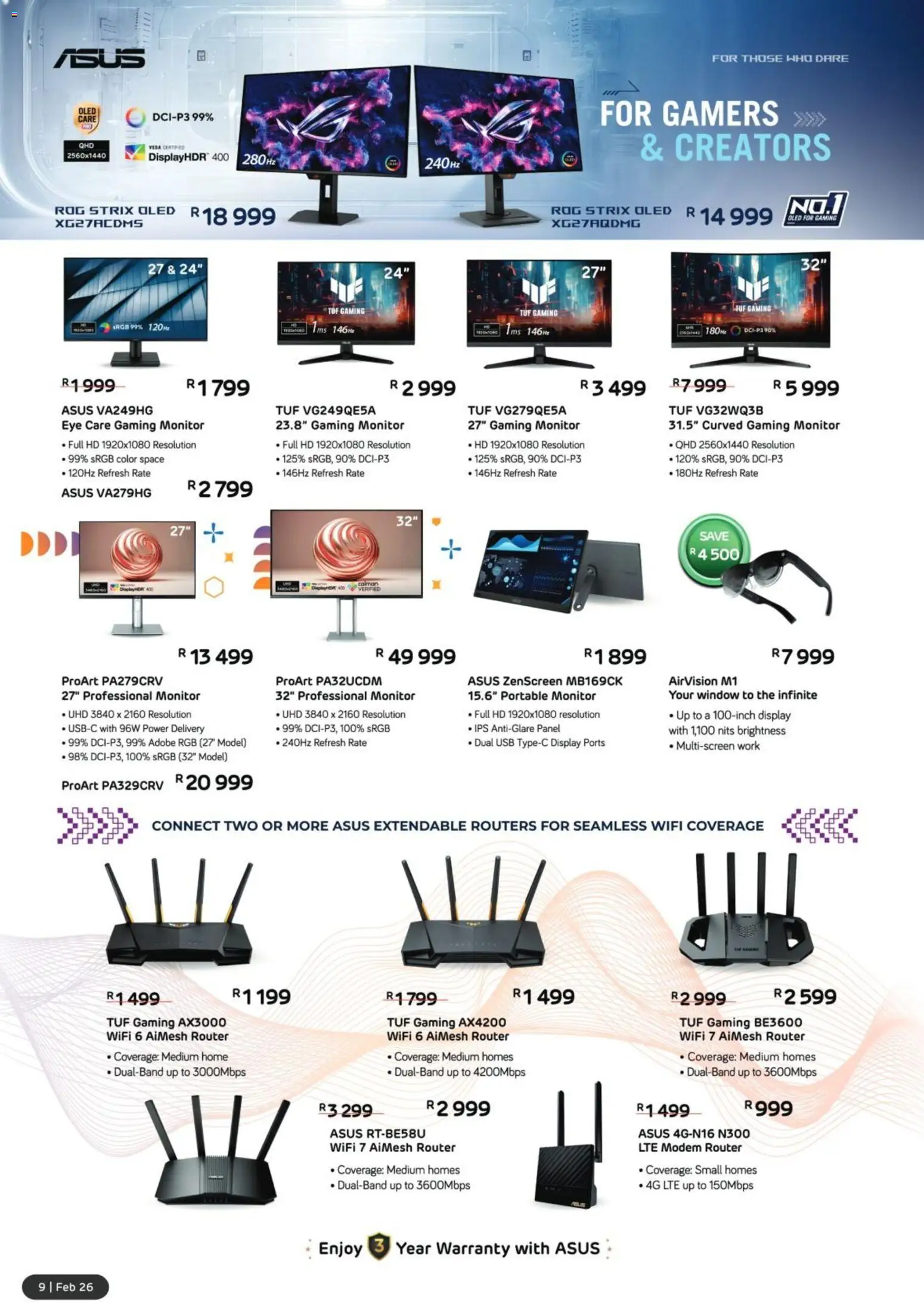 New Computer Mania catalogue – valid from 01.02.2026 | Page: 10 | Products: Router, Monitor, USB