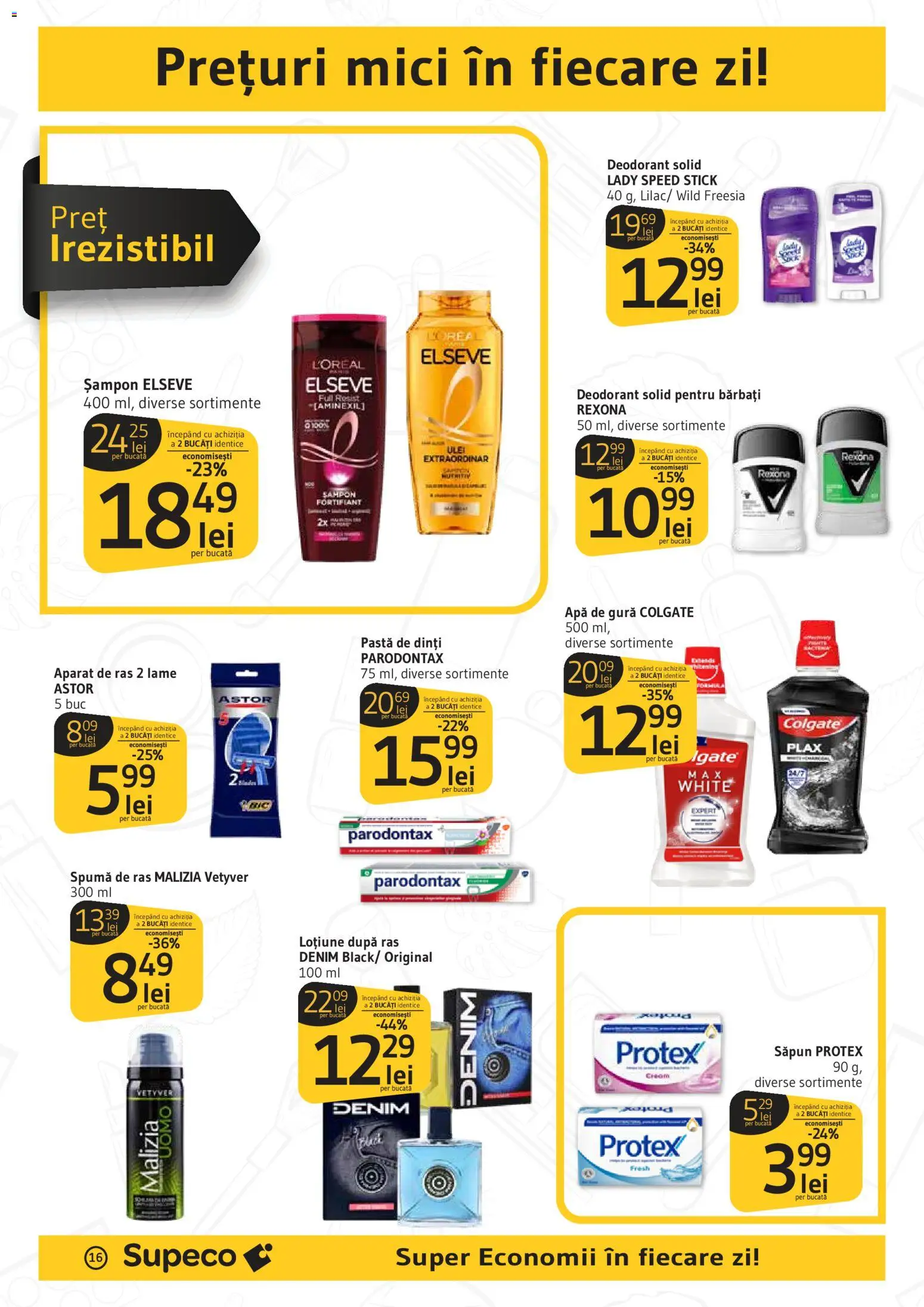 Noul catalog Supeco – valabil de la 30.04.2026 | Pagină: 16 | Produse: Șampon, Ulei, Săpun, Pastă de dinți