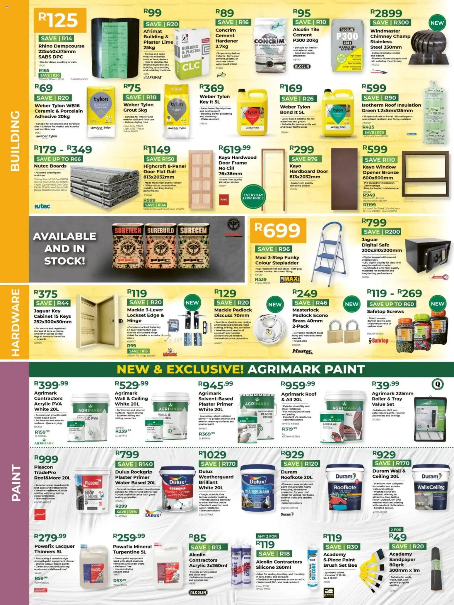 New Agrimark catalogue – valid from 21.01.2026 | Page: 2 | Products: Cover, Door frame, Plaster, Water