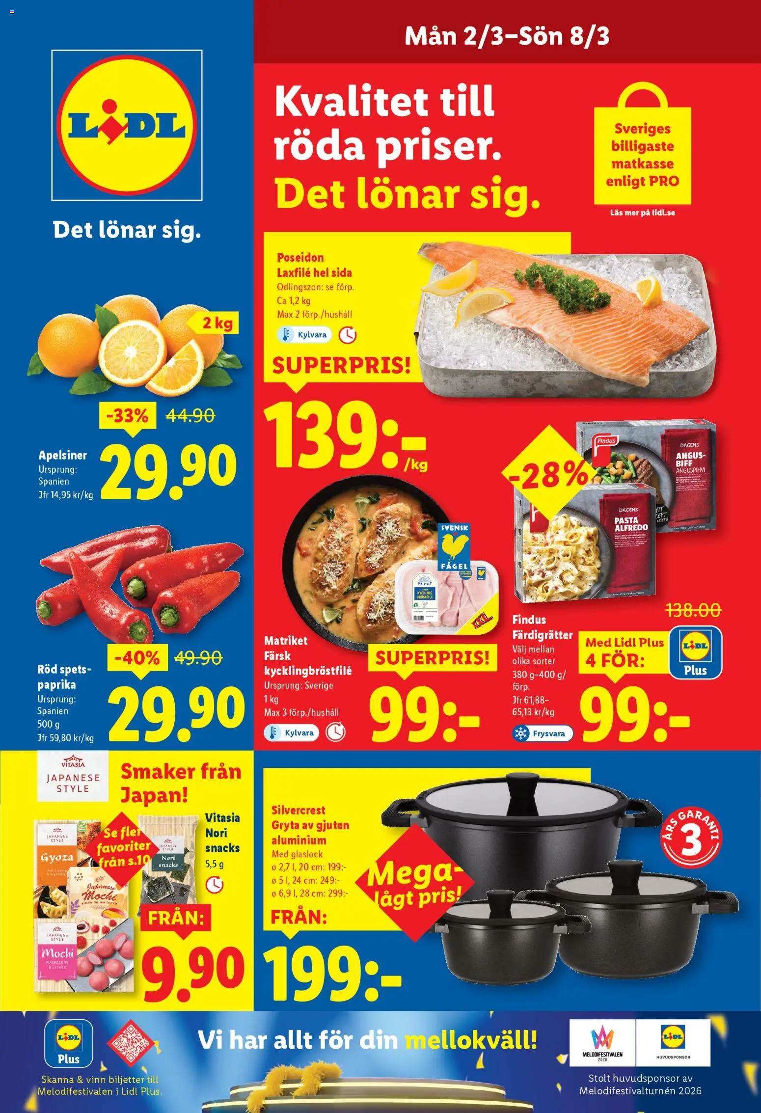 Lidl reklamblad aktuell från 02.03.2026 | Sida: 1 | Produkter: Apelsiner, Pasta