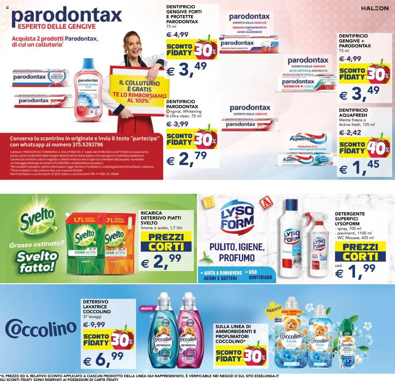 Volantino Esselunga S del 09.10.2025 | Pagina: 30 | Prodotti: Collutorio, Lavatrice, Menta, Profumo