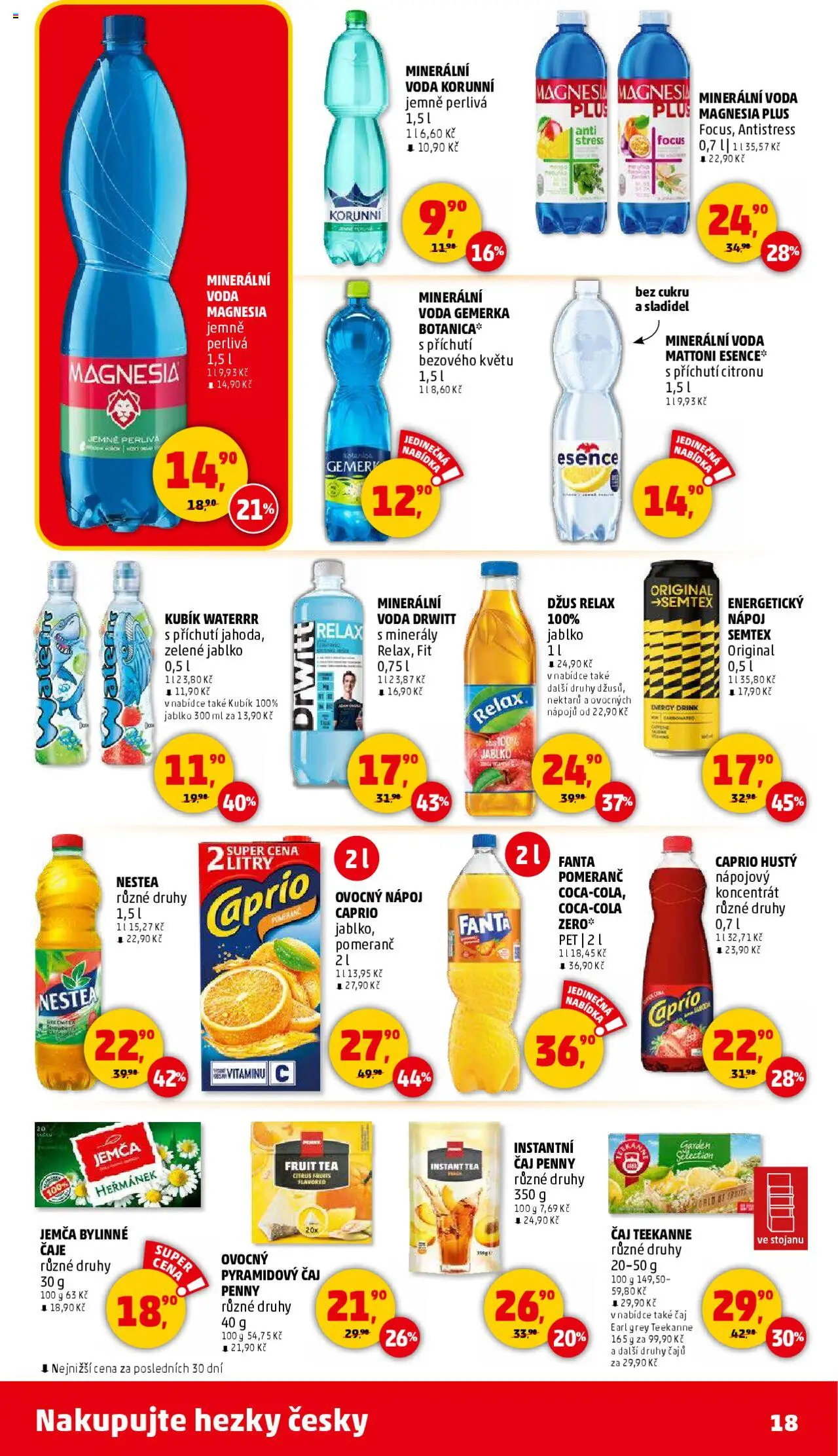 Penny Market leták - Čtvrtečník od 18.09.2025 | Strana: 18 | Produkty: Mattoni, Fanta, Magnesia, Semtex