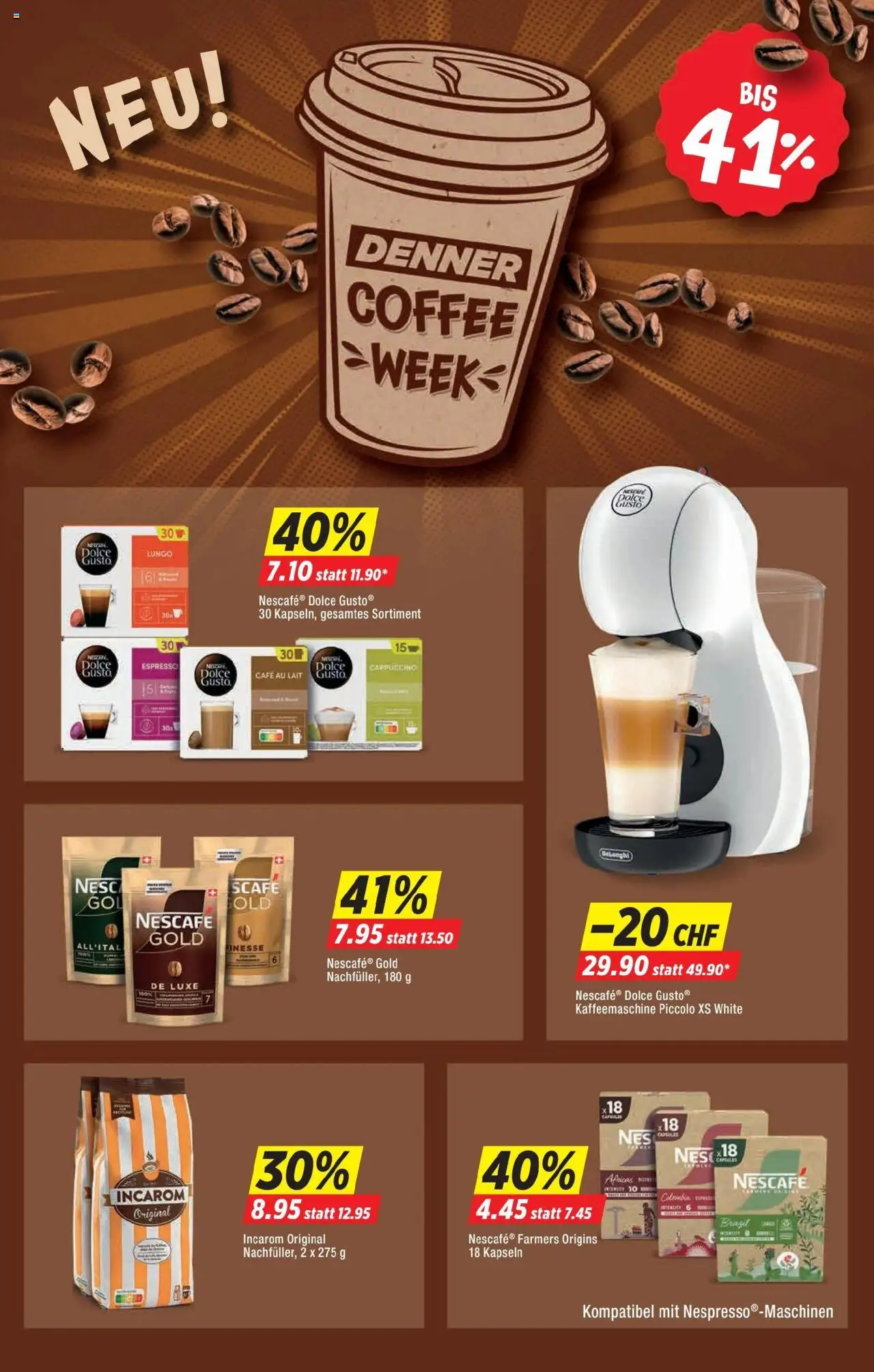 Denner Aktionen – gültig ab 21.10.2025 | Seite: 16 | Produkte: Kaffeemaschine