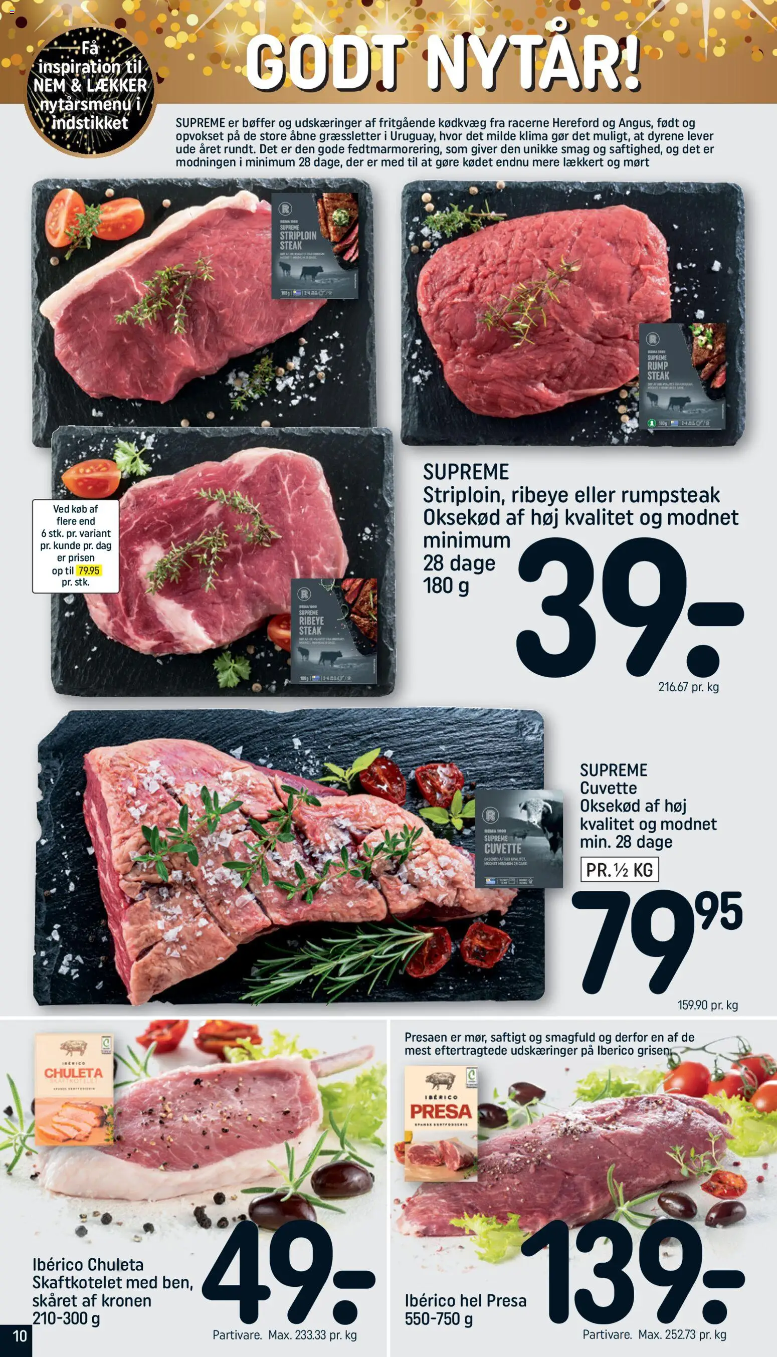 Rema 1000 tilbudsavis – gyldig fra 27.12.2025 | Side: 10 | Produkter: Bøffer, Oksekød, Søm