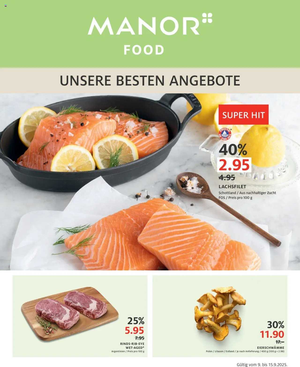 Manor Aktionen – gültig ab 09.09.2025 | Seite: 1