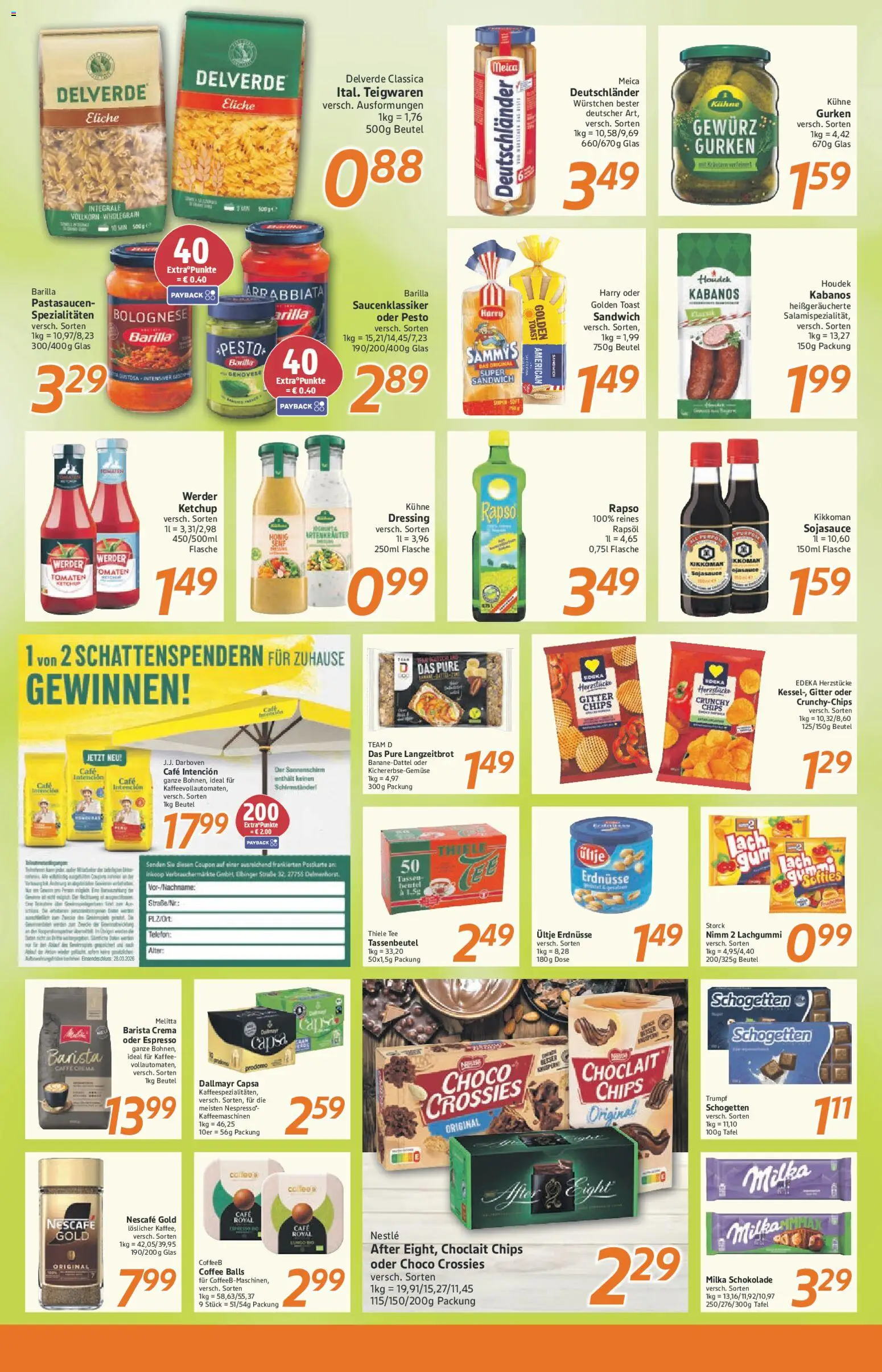 Inkoop Prospekt 	 – gültig ab 02.03.2026 | Seite: 5 | Produkte: Melitta, Schogetten, Tee, Gurken