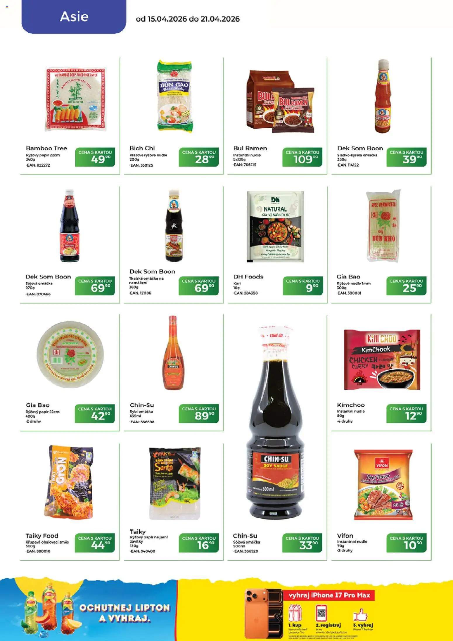 Tamda Foods leták od 15.04.2026 | Strana: 48 | Produkty: Sladkokyselá omáčka, Iphone, Rýžové nudle, Nudle