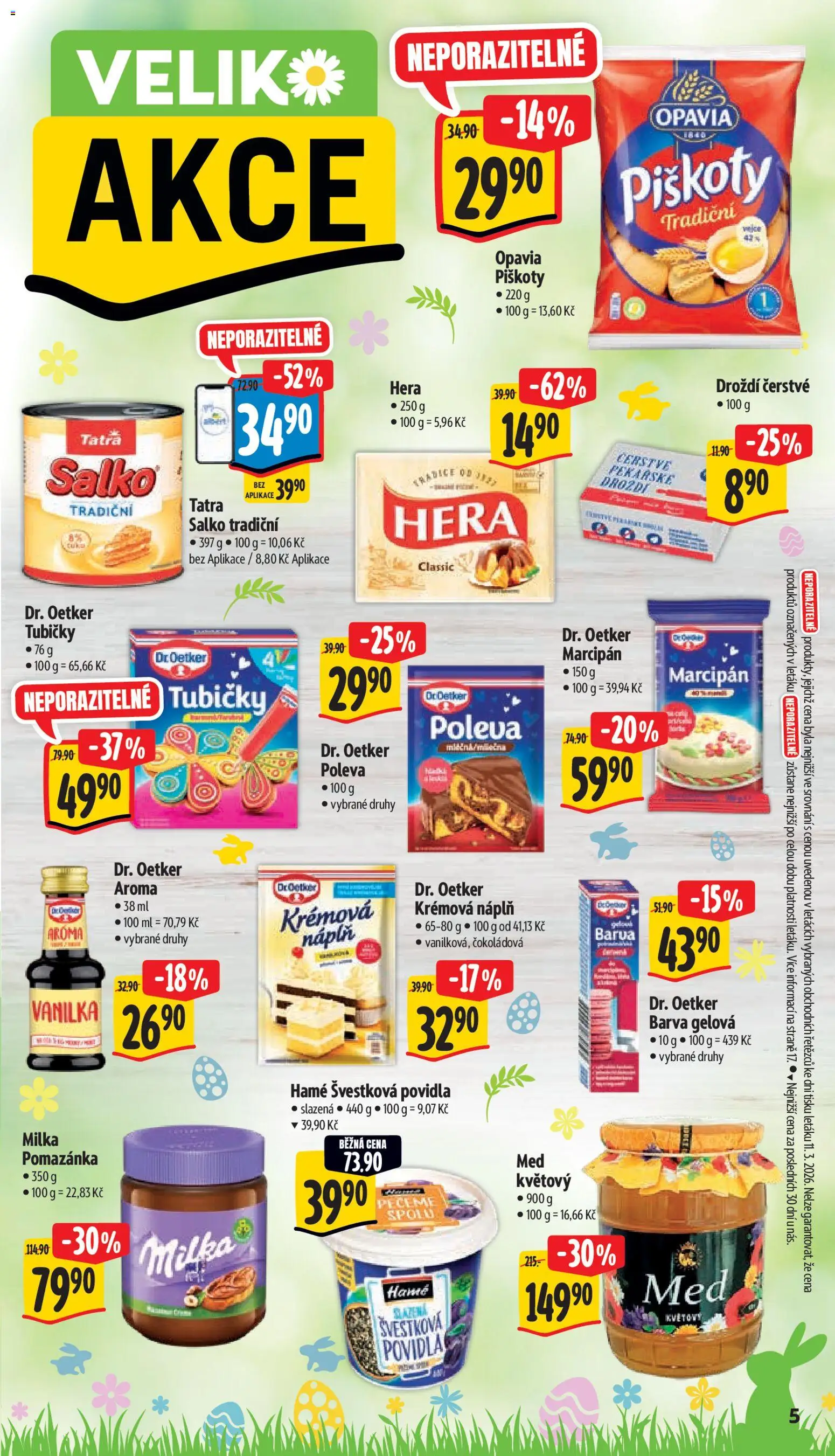 Albert leták - Supermarket od 18.03.2026 | Strana: 10 | Produkty: Milka, Hera, Salko, Droždí
