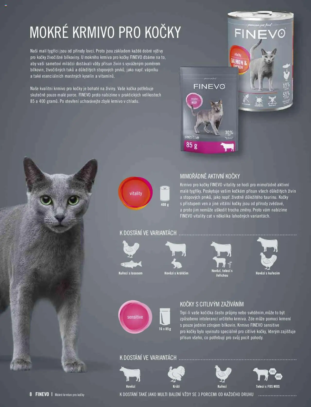 HORNBACH katalog - FINEVO od 06.02.2025 | Strana: 8 | Produkty: Hovězí, Krmivo pro kočky
