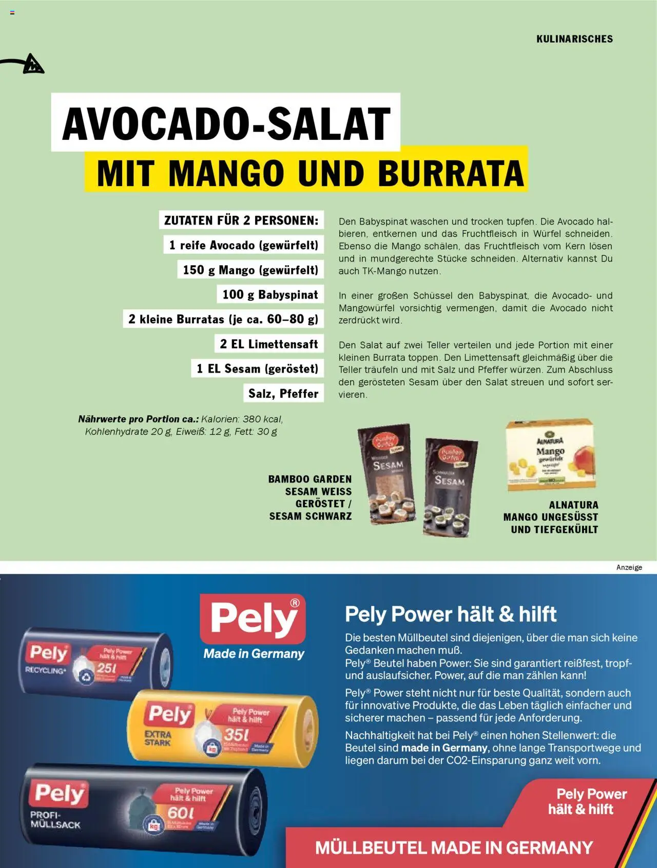 HIT  pures Leben 03/2025 - gültig ab dem 01.07.2025 | Seite: 17 | Produkte: Burrata, Salz, Pfeffer, Salat