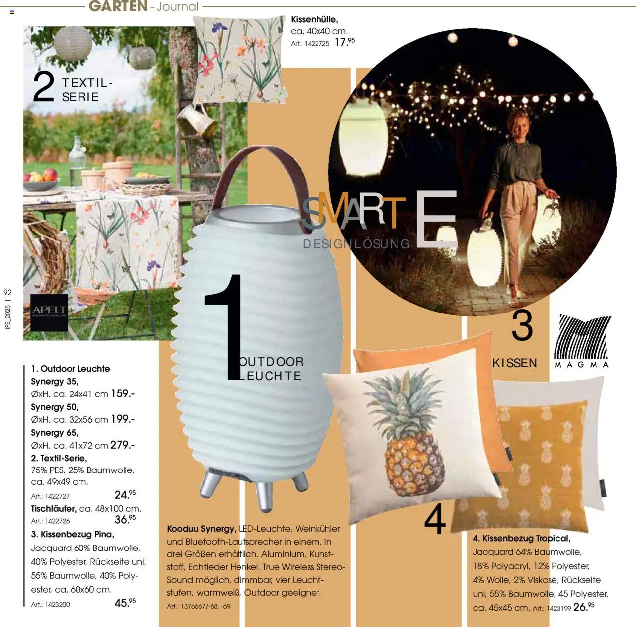 Zurbrüggen Garten Trends 2025 - gültig ab dem 18.02.2025 | Seite: 92 | Produkte: Kissen