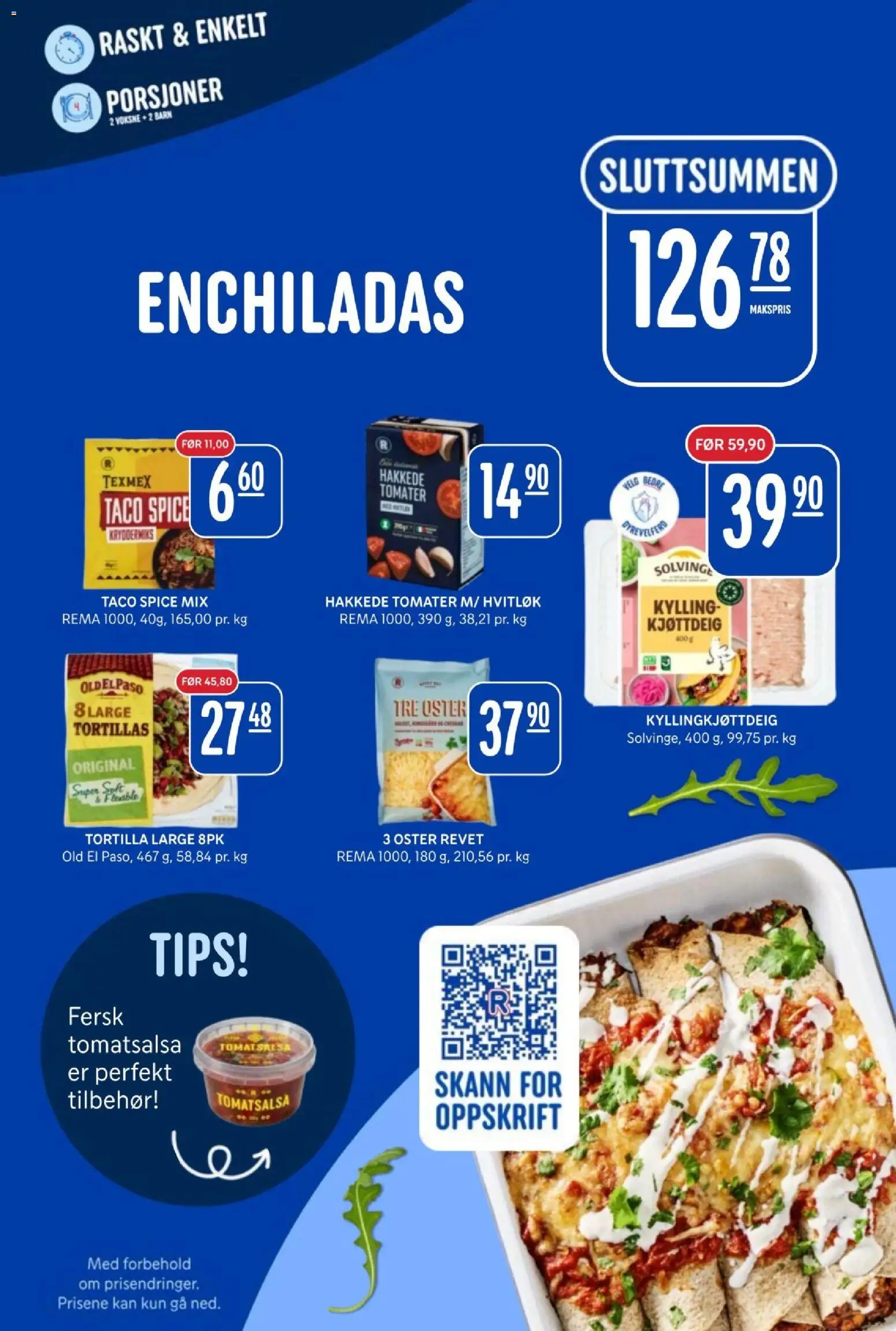 {H1} | Side: 3 | Produkter: Kylling, Контейнер, Kjøttdeig, Палички