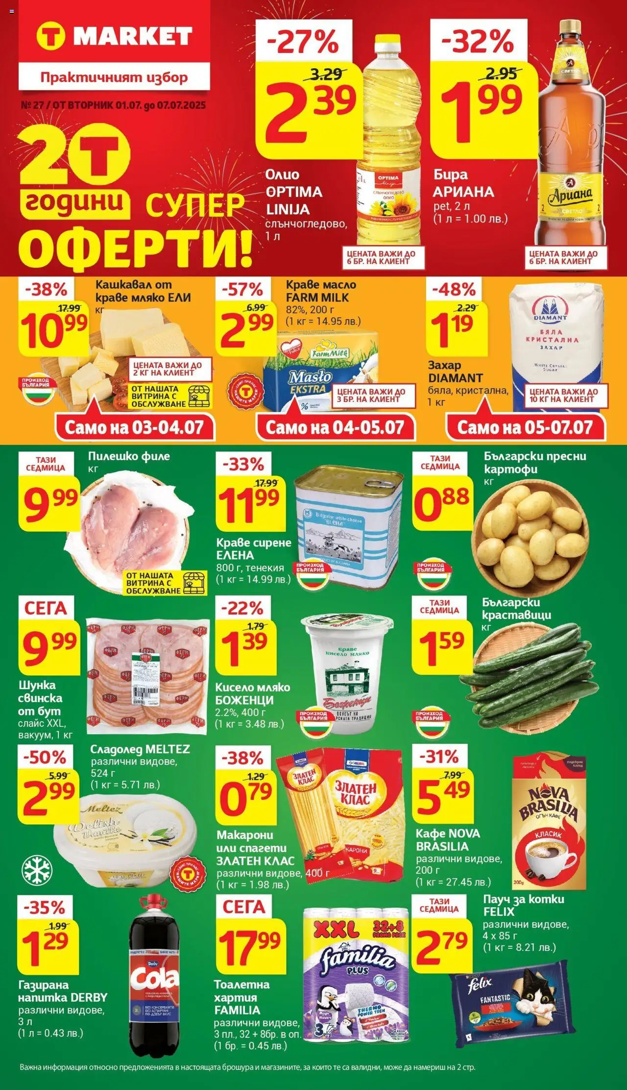  | Страница: 1 | Продукти: Шунка, Сладолед, Масло, Пилешко