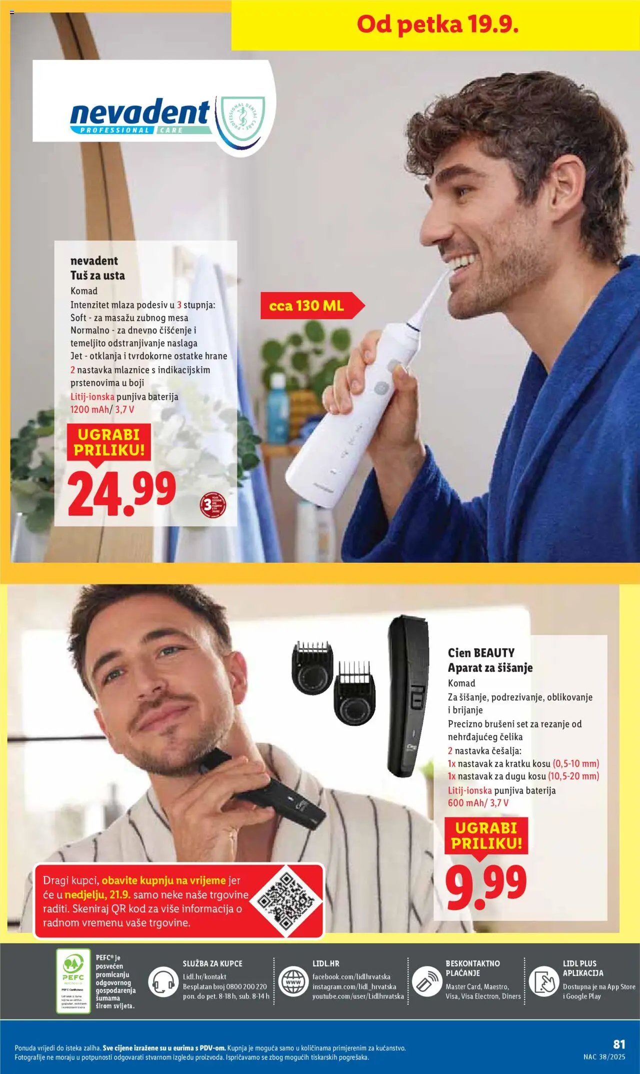 Lidl katalog | vrijedi od 15.09.2025 | Stranica: 81 | Proizvodi: Baterija, Tuš