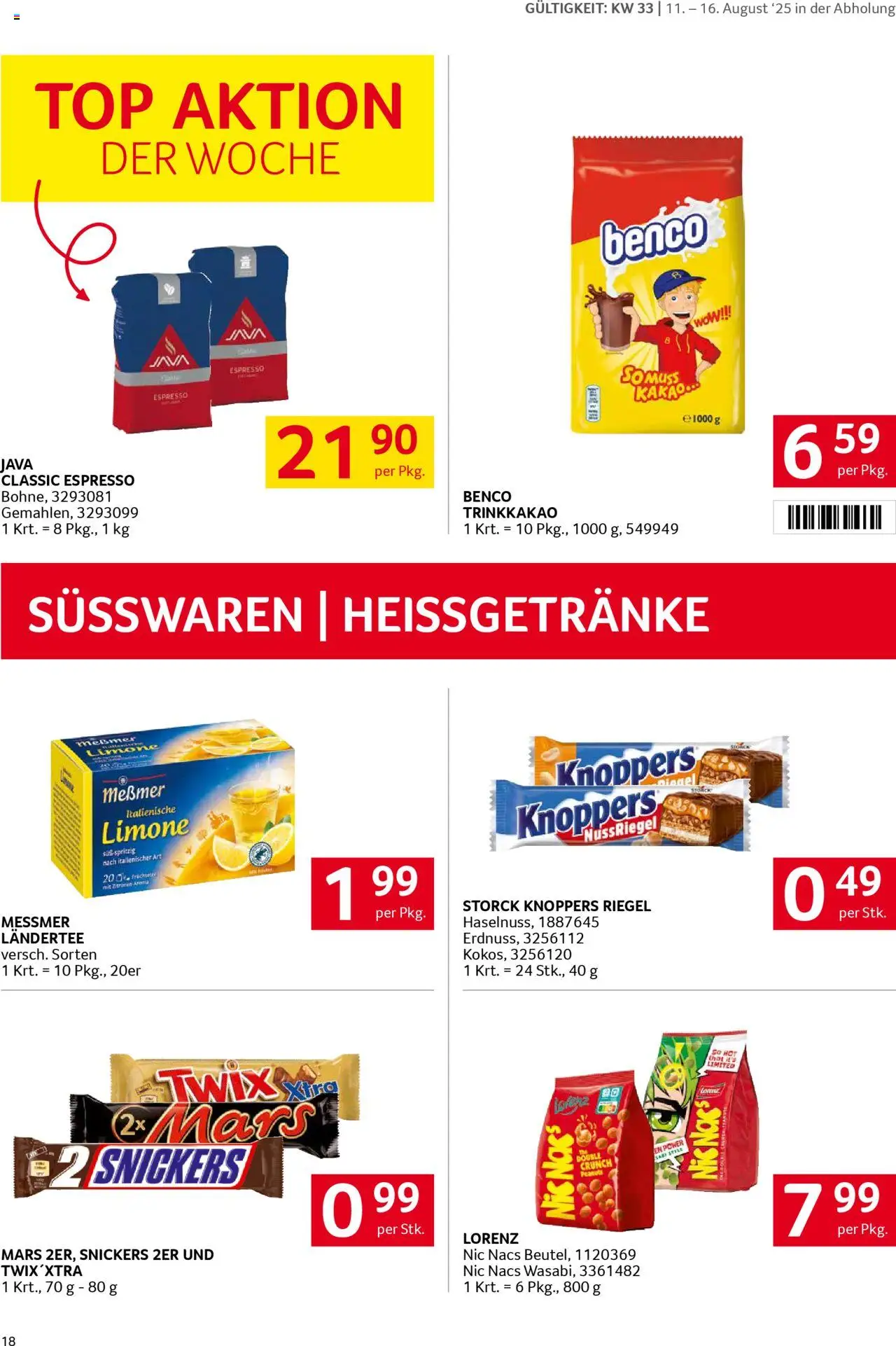 Transgourmet Flugblatt gültig ab 10.08.2025 | Seite: 18