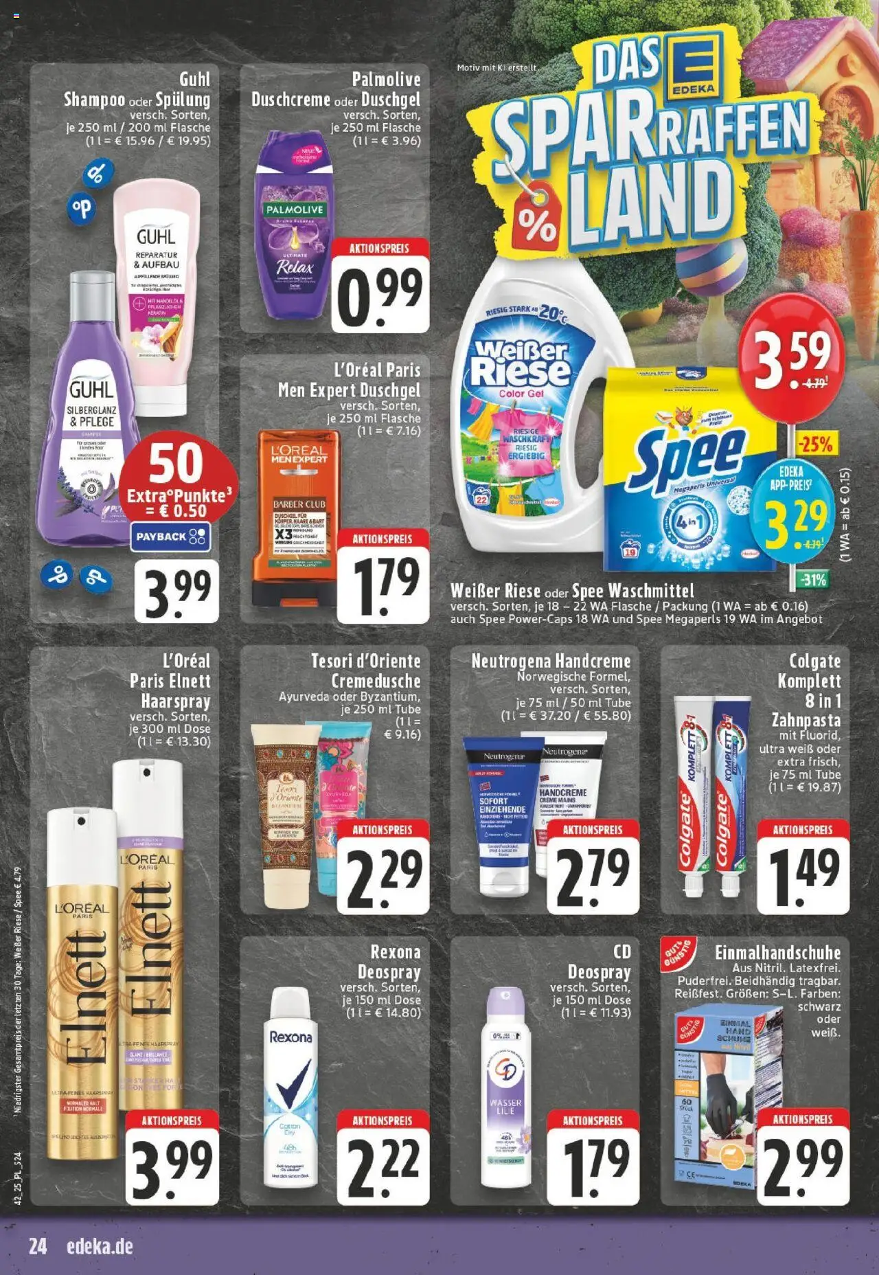 Edeka prospekt Dinslaken	 – gültig ab 13.10.2025 | Seite: 24 | Produkte: Handcreme, Spee, Shower Gel, Duschcreme