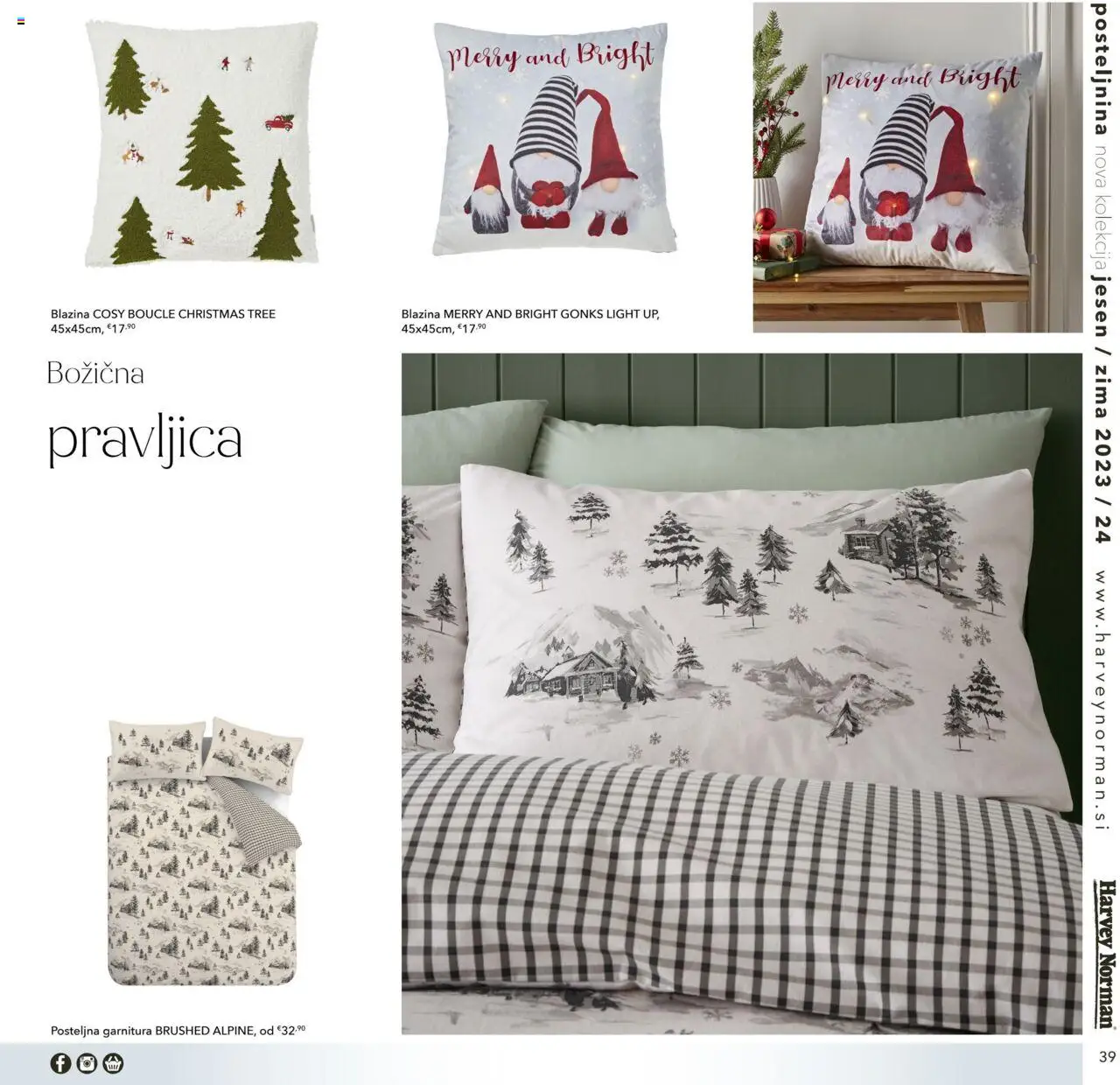 Harvey Norman katalog posteljnina jesen zima │ velja od 01.10.2023 | Stran: 39 | Izdelki: Blazina, Posteljnina