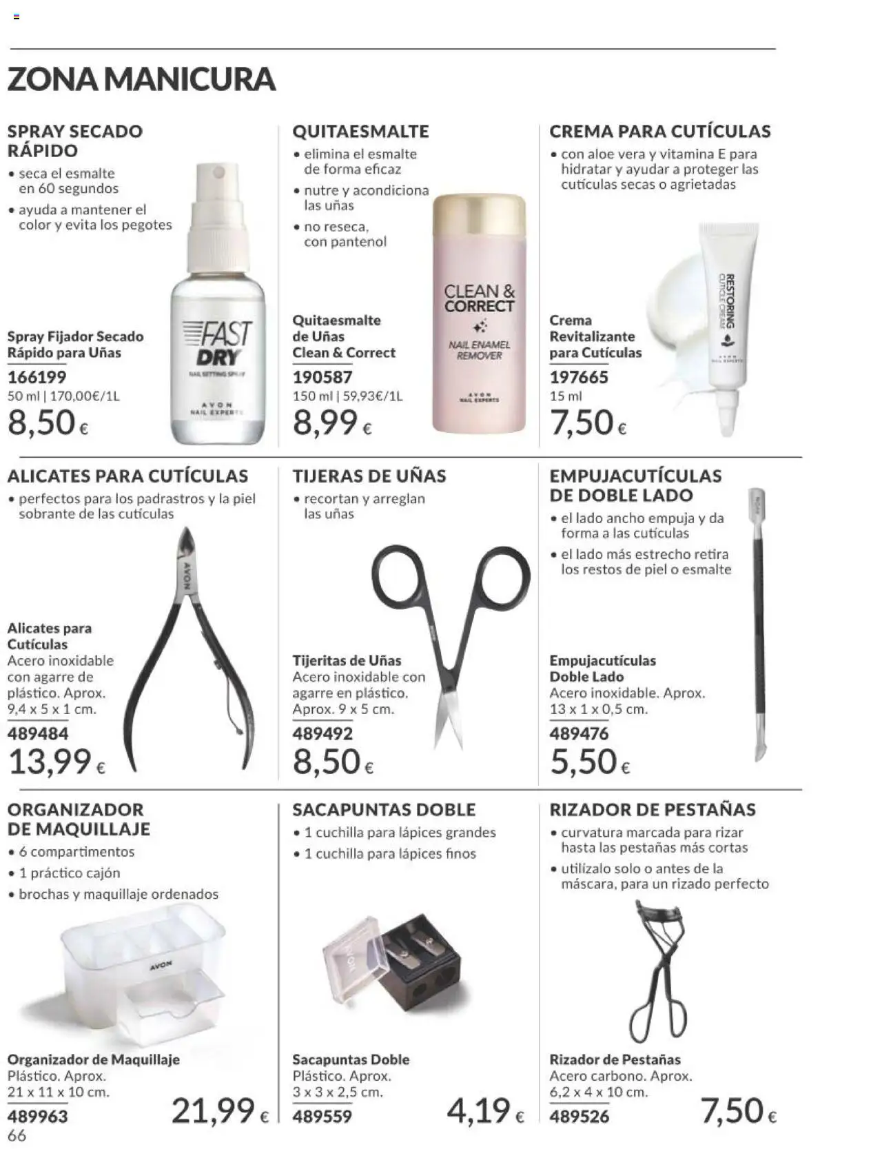 Catálogo AVON campaña 7 │ válido desde el 01.07.2025 | Página: 66 | Productos: Maquillaje, Organizador, Crema, Sacapuntas