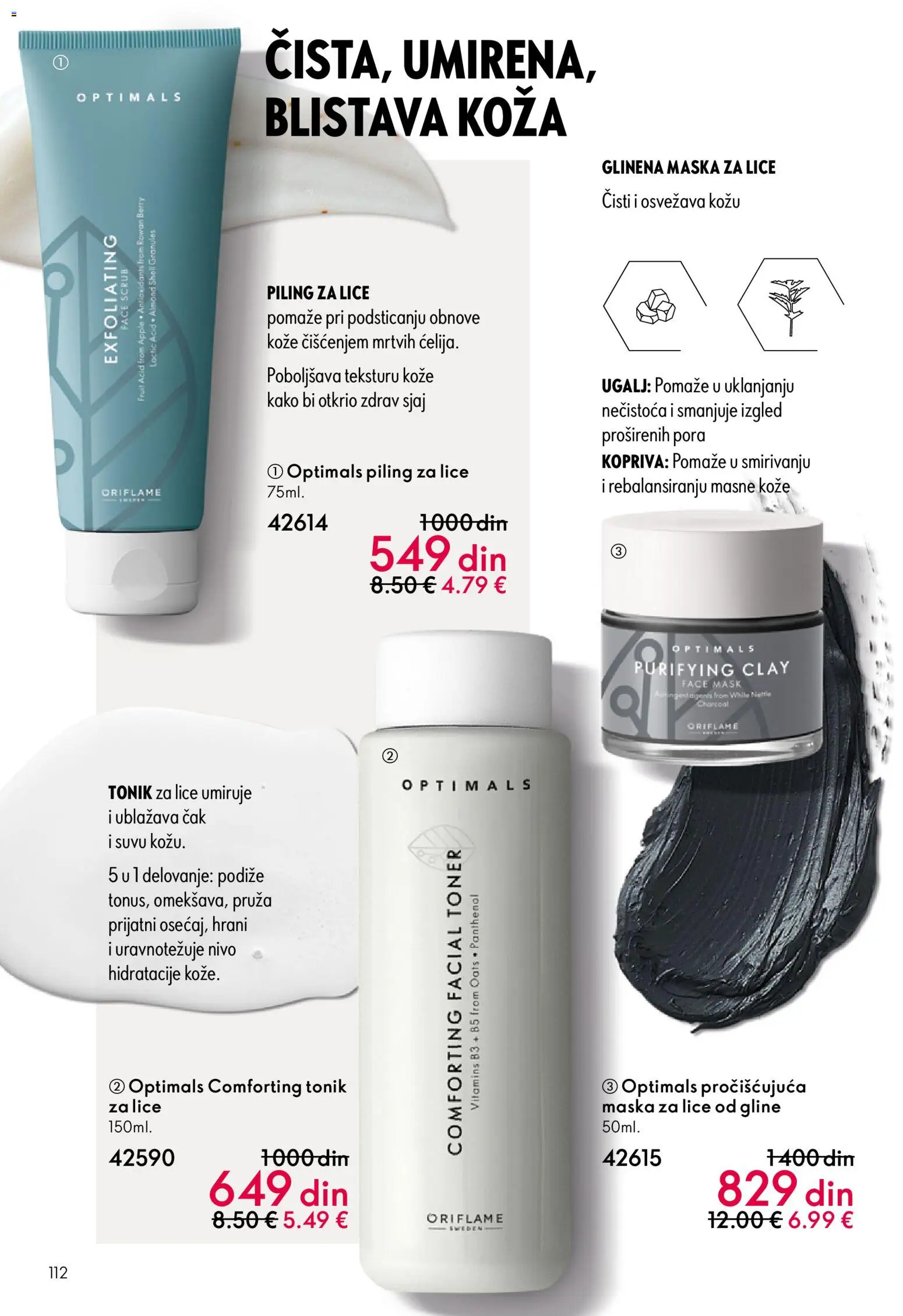 Oriflame katalog - važi od 19.11.2025 | Strana: 112 | Proizvode: Maska, Piling, Toner, Tonik