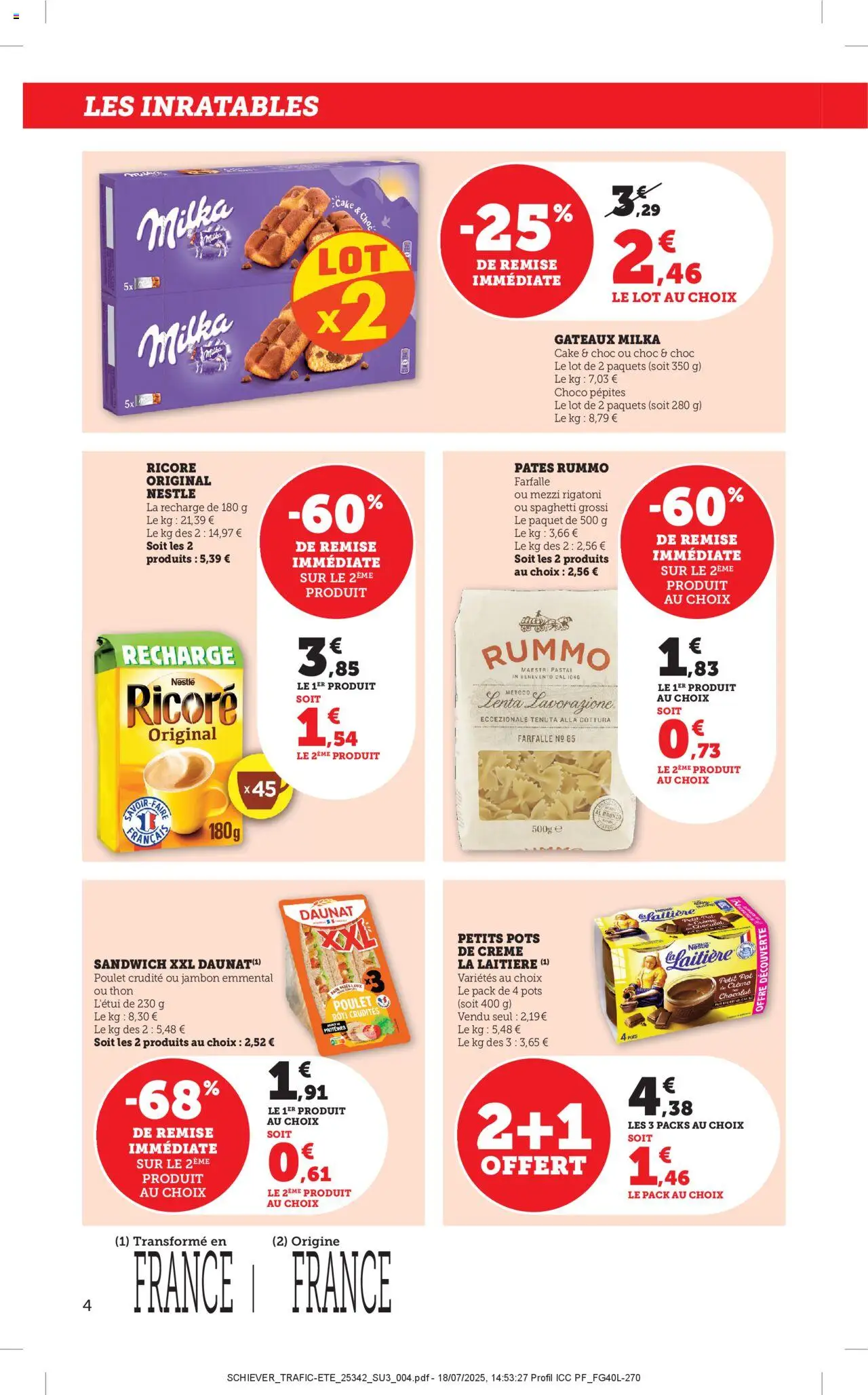  | Page: 4 | Produits: Sandwich, Emmental, Thon, Crème