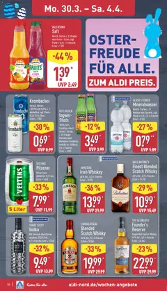 Aldi Prospekt 	 ab 30.03.2026 gültig | Seite: 10 | Produkte: Whisky, Valensina, Saft, Whiskey