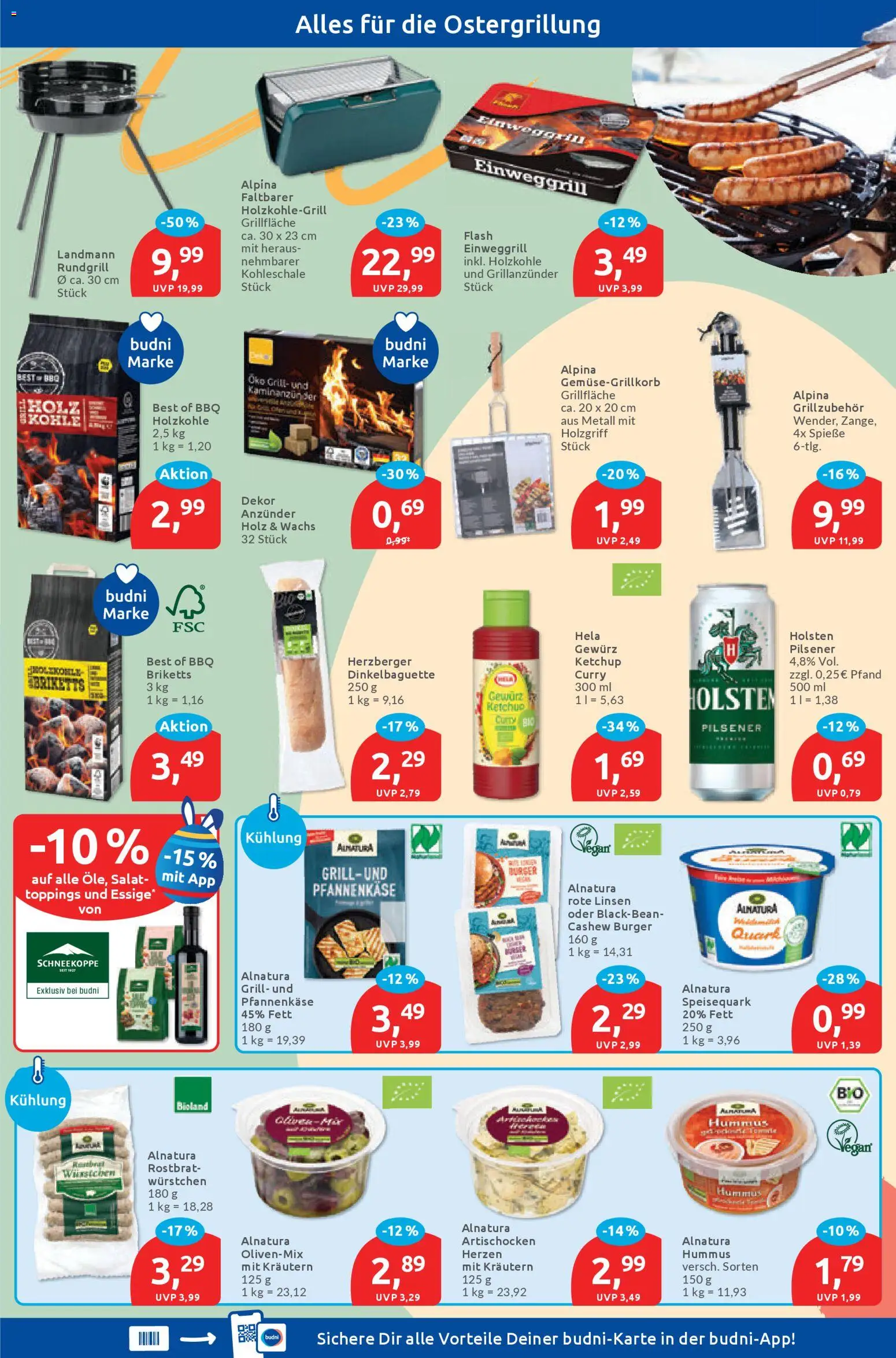 Budni Prospekt – gültig ab 30.03.2026 | Seite: 7 | Produkte: Burger, Spieße, Holsten, Ketchup