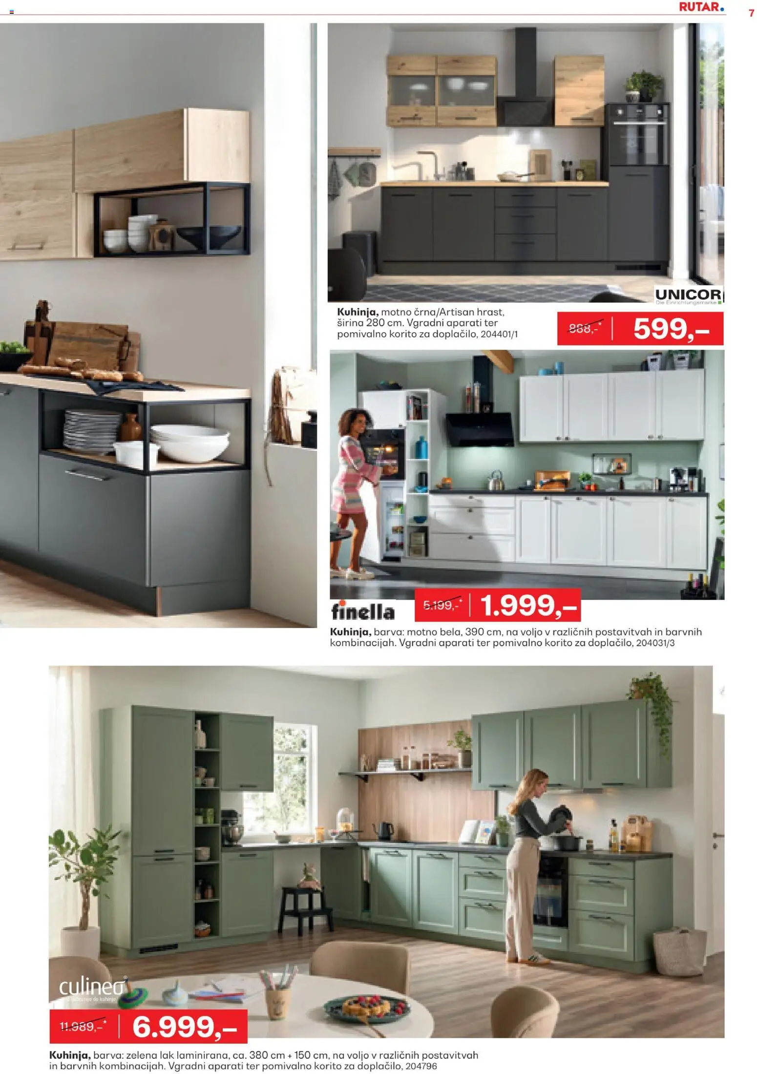 Novi Rutar katalog ponudbe – veljaven od 18.02.2026 | Stran: 7 | Izdelki: Kuhinja, Pomivalno korito, Barva, Zelena