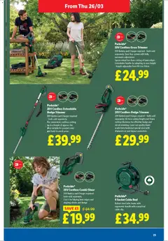 Preview of Lidl - Super Savers valid from 26.03.2026 | Page: 25 | Products: Battery, Handle, Hedge trimmer, Cable