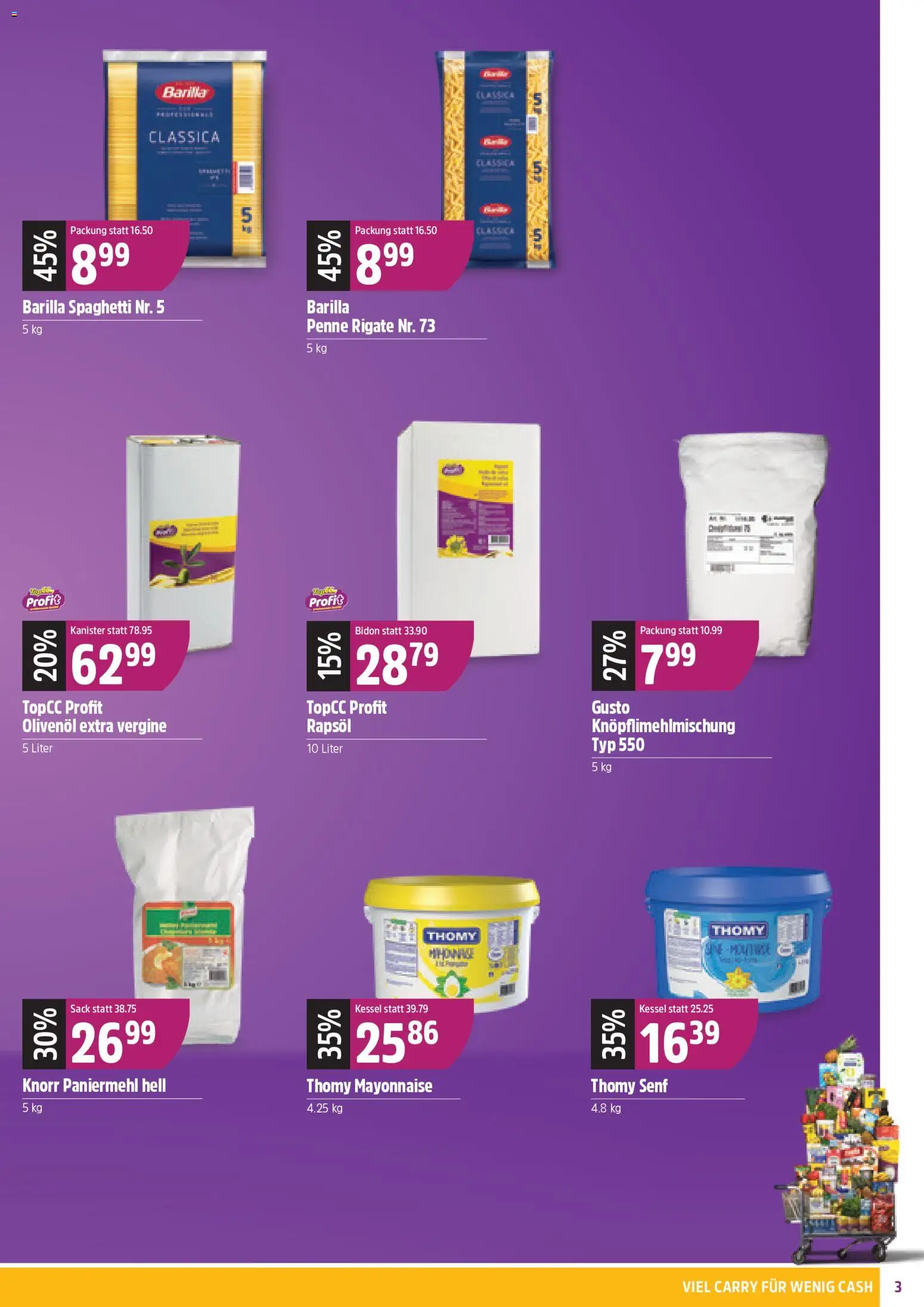 TopCC Aktionen Viel Carry – gültig ab 27.10.2025 | Seite: 3 | Produkte: Barilla, Rapsöl, Mayonnaise, Kessel