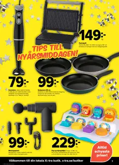 Coop X:-TRA - erbjudanden - Förhandsvisning av reklamblad från butik Coop X:-TRA aktuell från 27.12.2025 | Sida: 7 | Produkter: Batterier, Stekpanna, Massagepistol