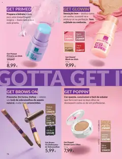Pré-visualização Catálogo Avon Campanha 10 válido de 01.10.2025 | Página: 74 | Produtos: Blush, Delineador, Primer, Maquilhagem