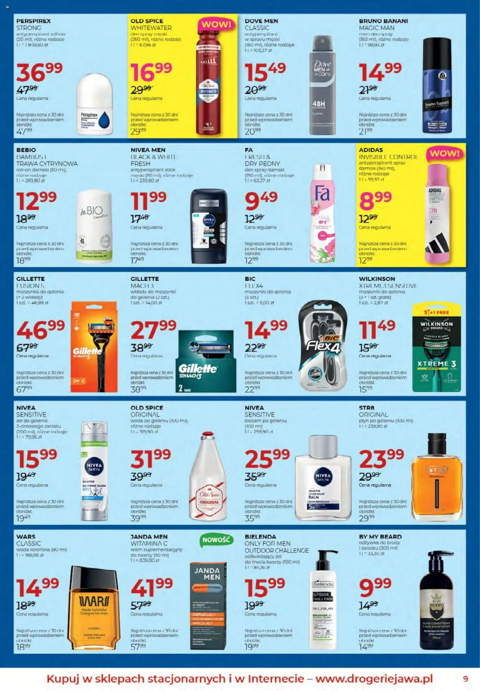 Jawa gazetka od 02.04.2026 | Strona: 9 | Produkty: Gillette, Balsam po goleniu, Antyperspirant, Woda