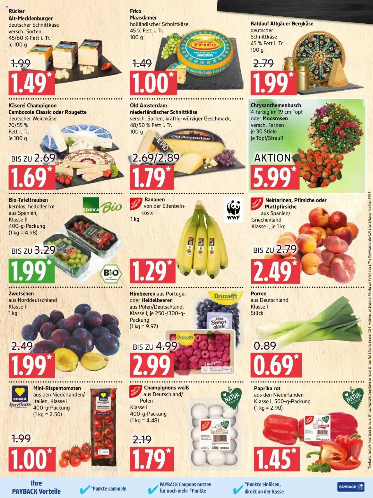 Marktkauf Prospekt 	 - gültig ab dem 18.08.2025 | Seite: 3 | Produkte: Himbeeren, Paprika rot, Bananen, Heidelbeeren