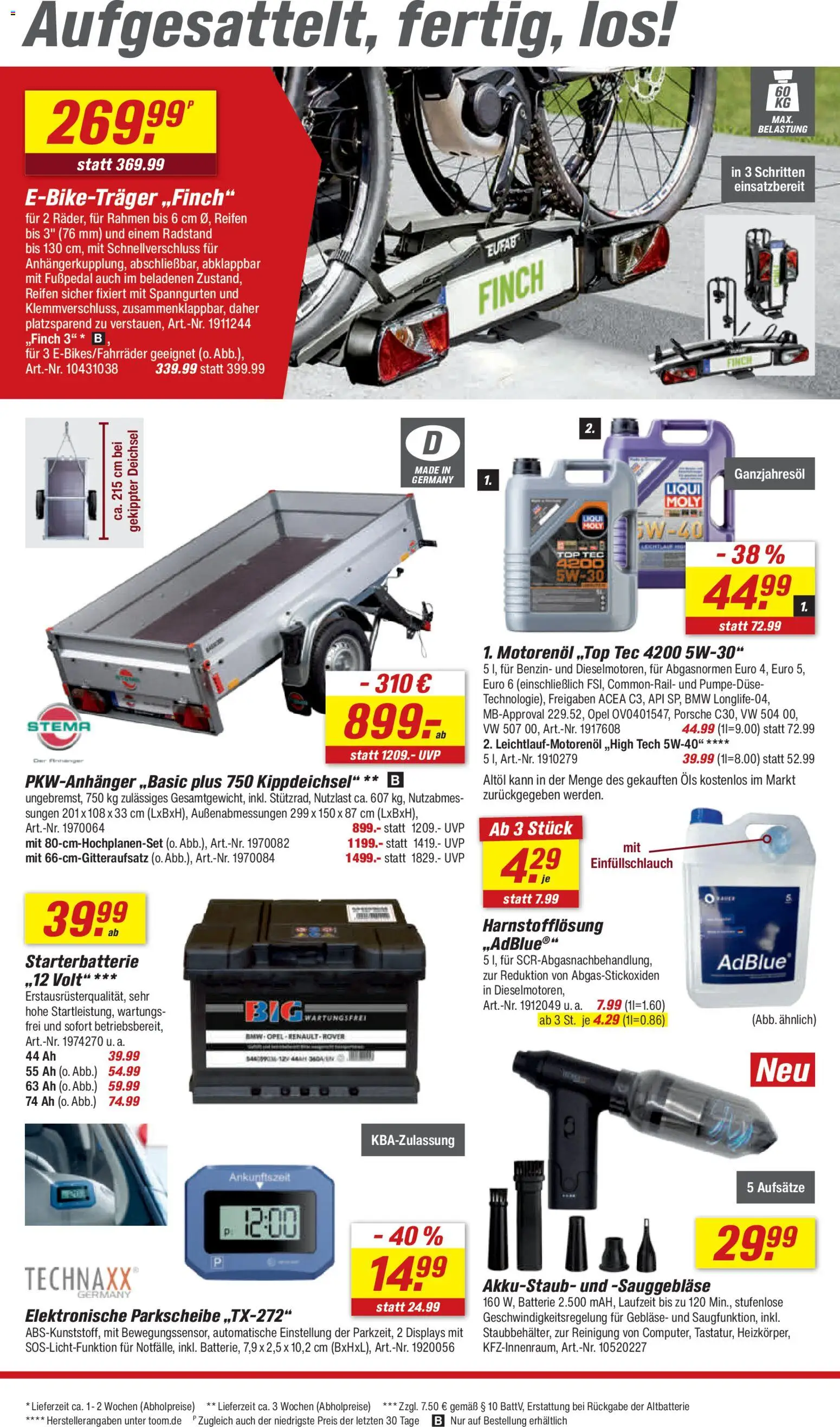 Toom Baumarkt Prospekt 	 – gültig ab 21.03.2026 | Seite: 16 | Produkte: Batterie