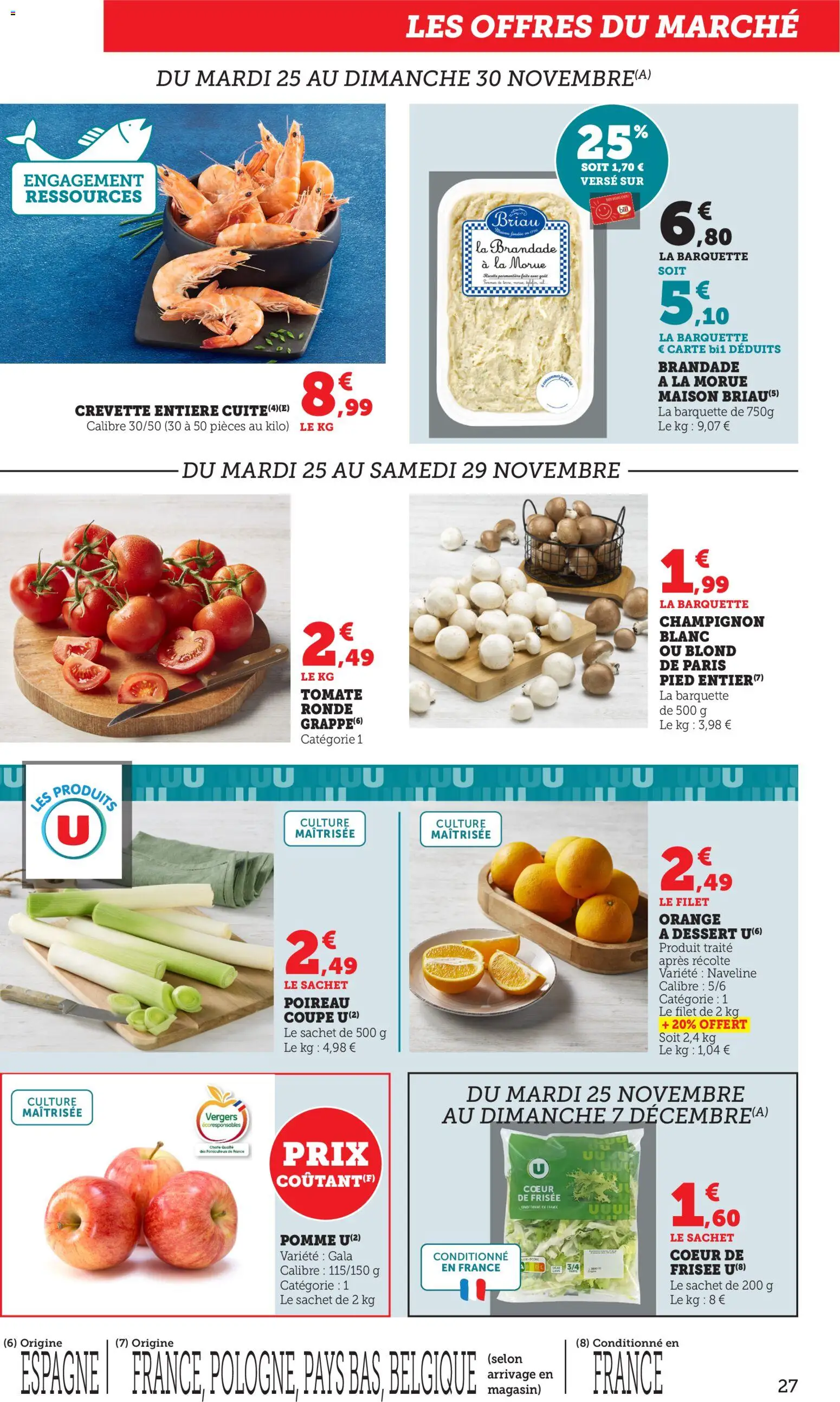 {H1} | Page: 28 | Produits: Orange, Poireau, Crevette, Champignon