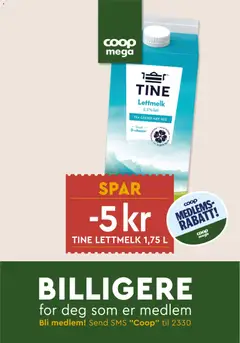 Forhåndsvisning av Coop Mega kundeavis gyldig fra 23.03.2026 | Side: 19 | Produkter: Lettmelk