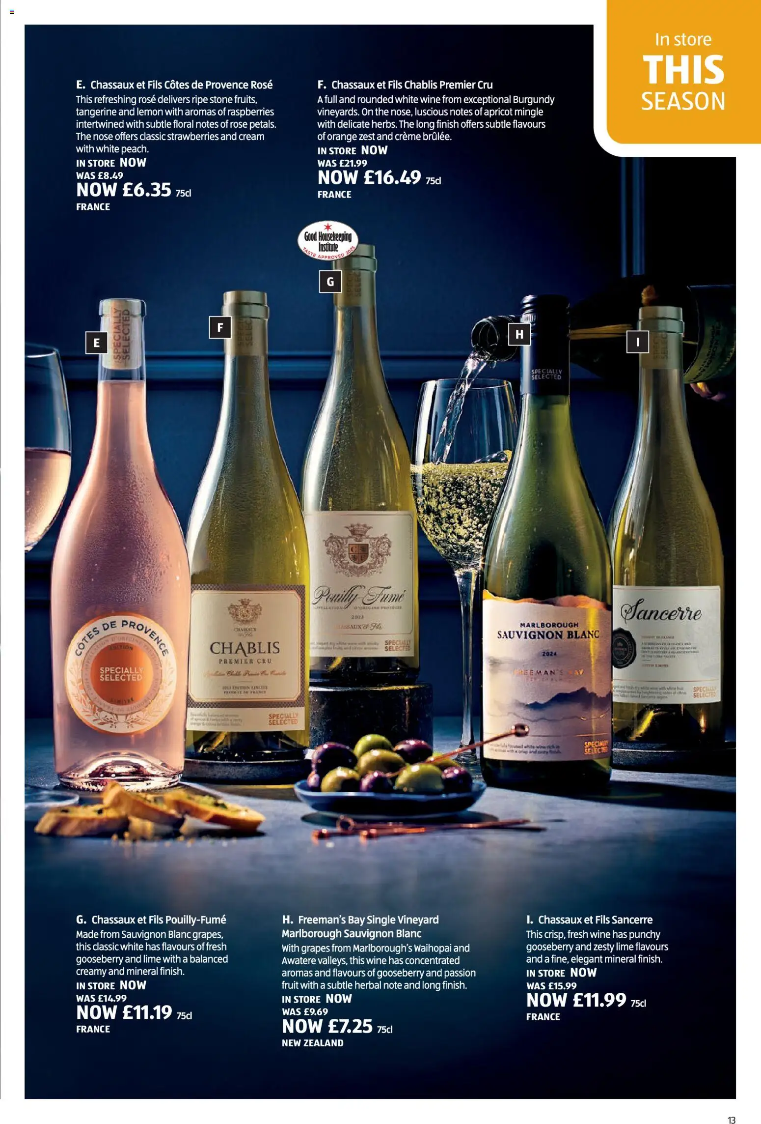 {H1} | Page: 13 | Products: Wine, Strawberries, Cream, Lemon