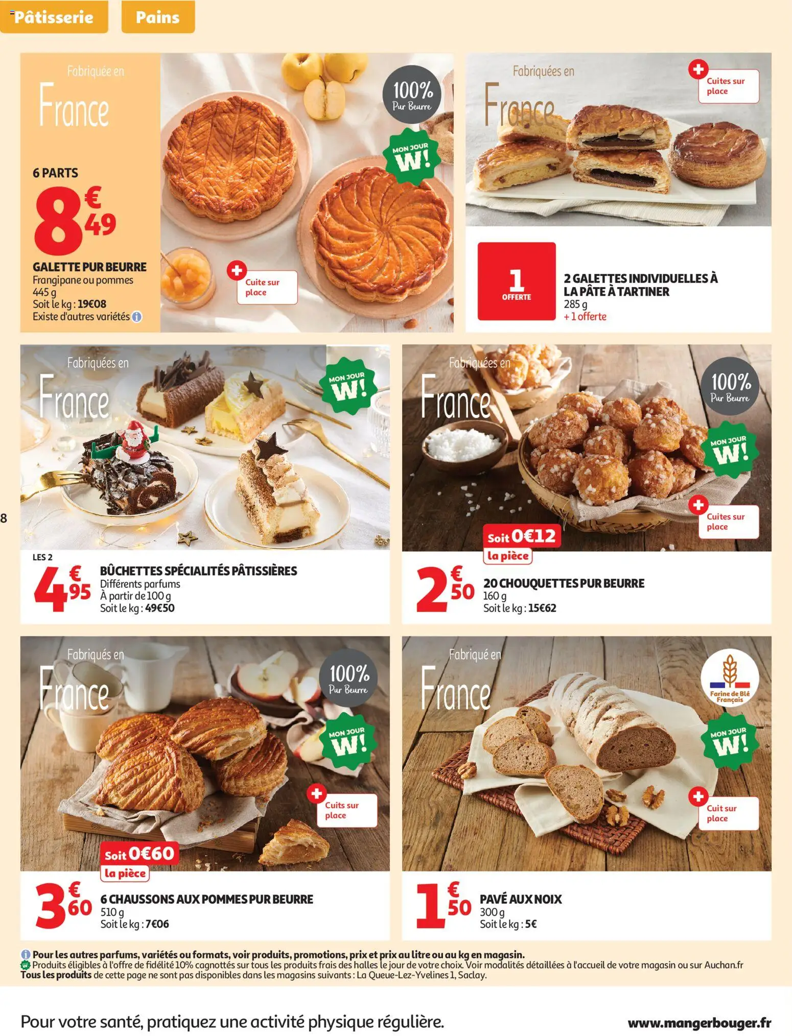 {H1} | Page: 8 | Produits: Farine, Beurre, Chaussons, Noix