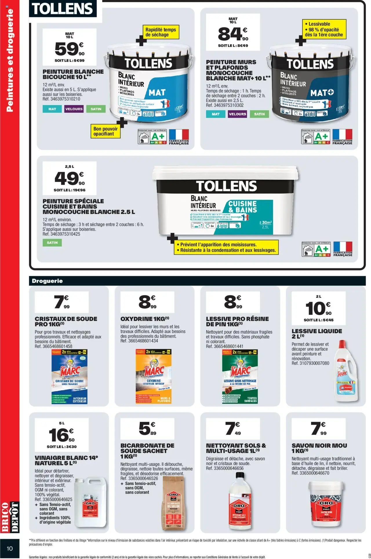  | Page: 10 | Produits: Base, Vinaigre blanc, Bicarbonate de soude, Lessive