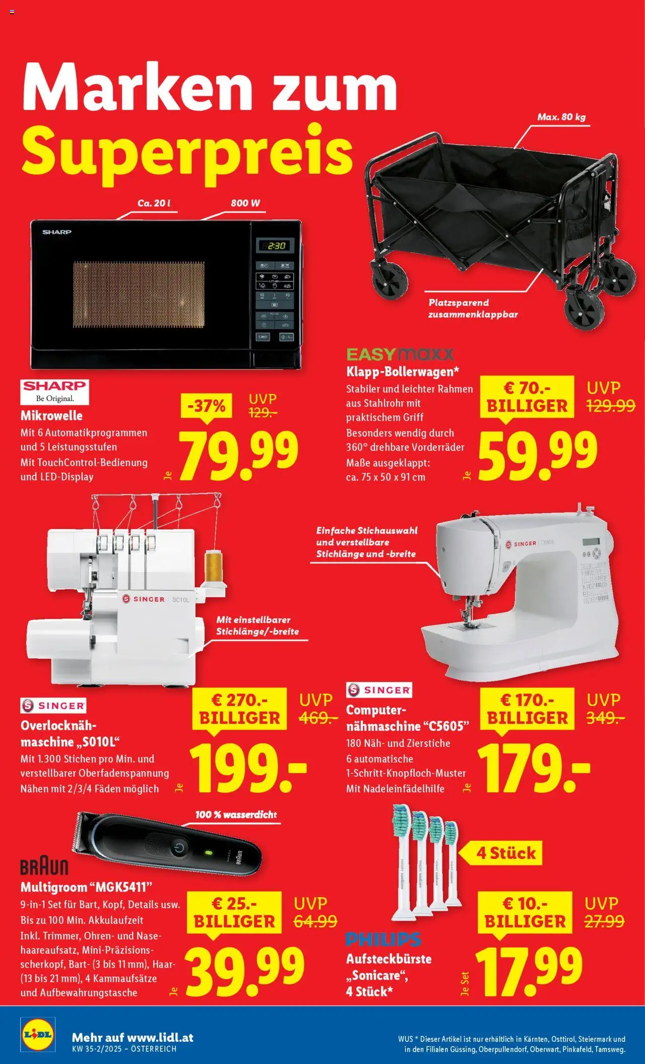 Lidl Flugblatt - Oberpullendorf, Güssing, Oberwart gültig ab 28.08.2025 | Seite: 22 | Produkte: Computer, Mikrowelle, Nähmaschine