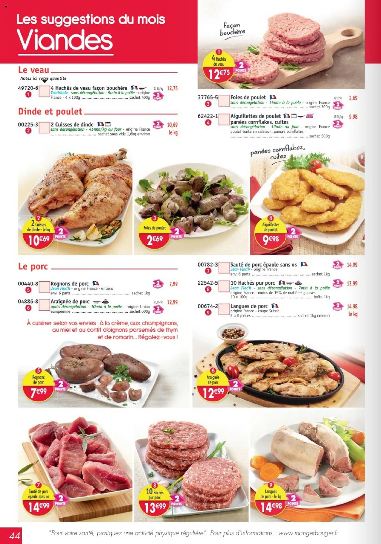 {H1} | Page: 44 | Produits: Four, Poêle, Sauté de porc, Porc