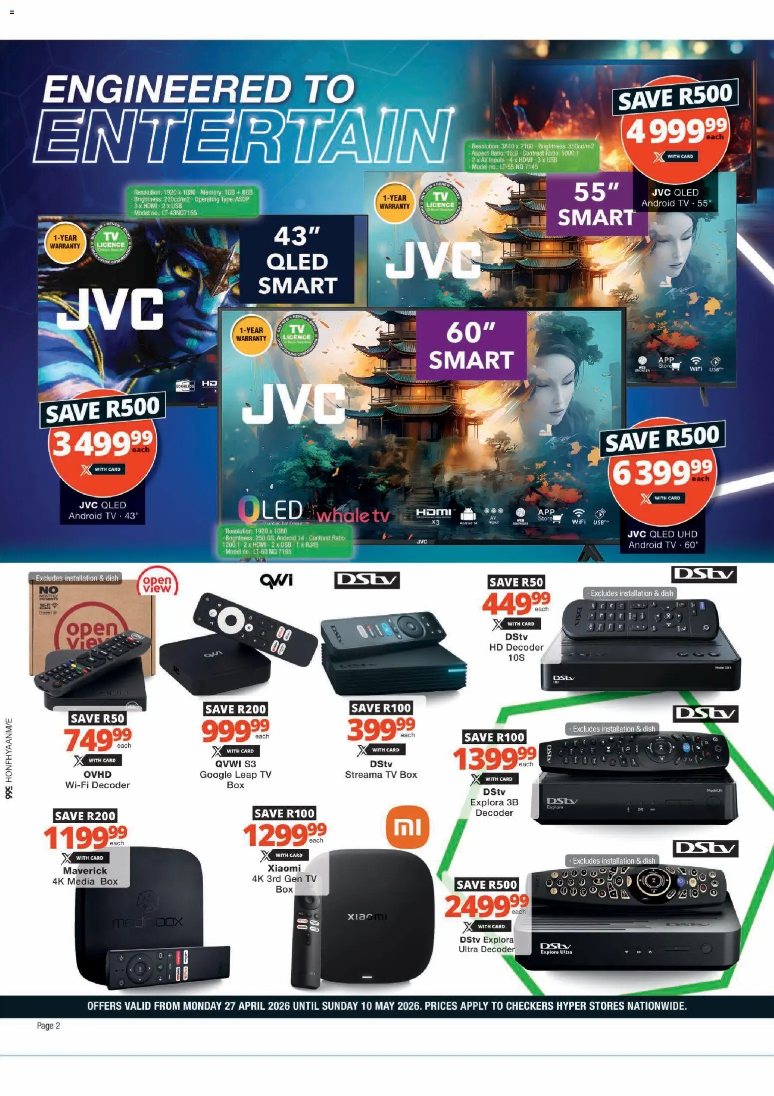 New Checkers catalogue – valid from 27.04.2026 | Page: 2 | Products: USB, Decoder, TV, Box
