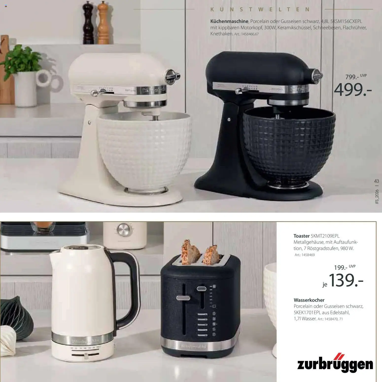 Zurbrüggen Frühlings-Boten für dein zuhause – gültig ab 14.04.2026 | Seite: 41 | Produkte: Wasserkocher, Toaster