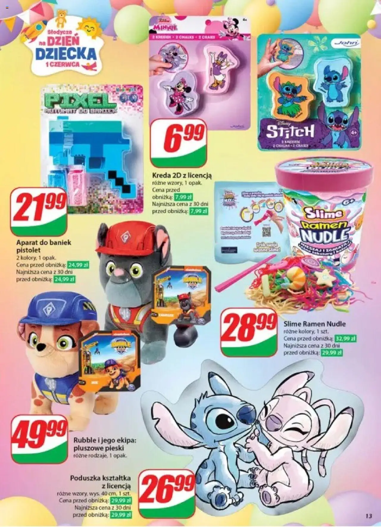Dino Gazetka od 28.05.2025 | Strona: 13 | Produkty: Słodycze, Poduszka
