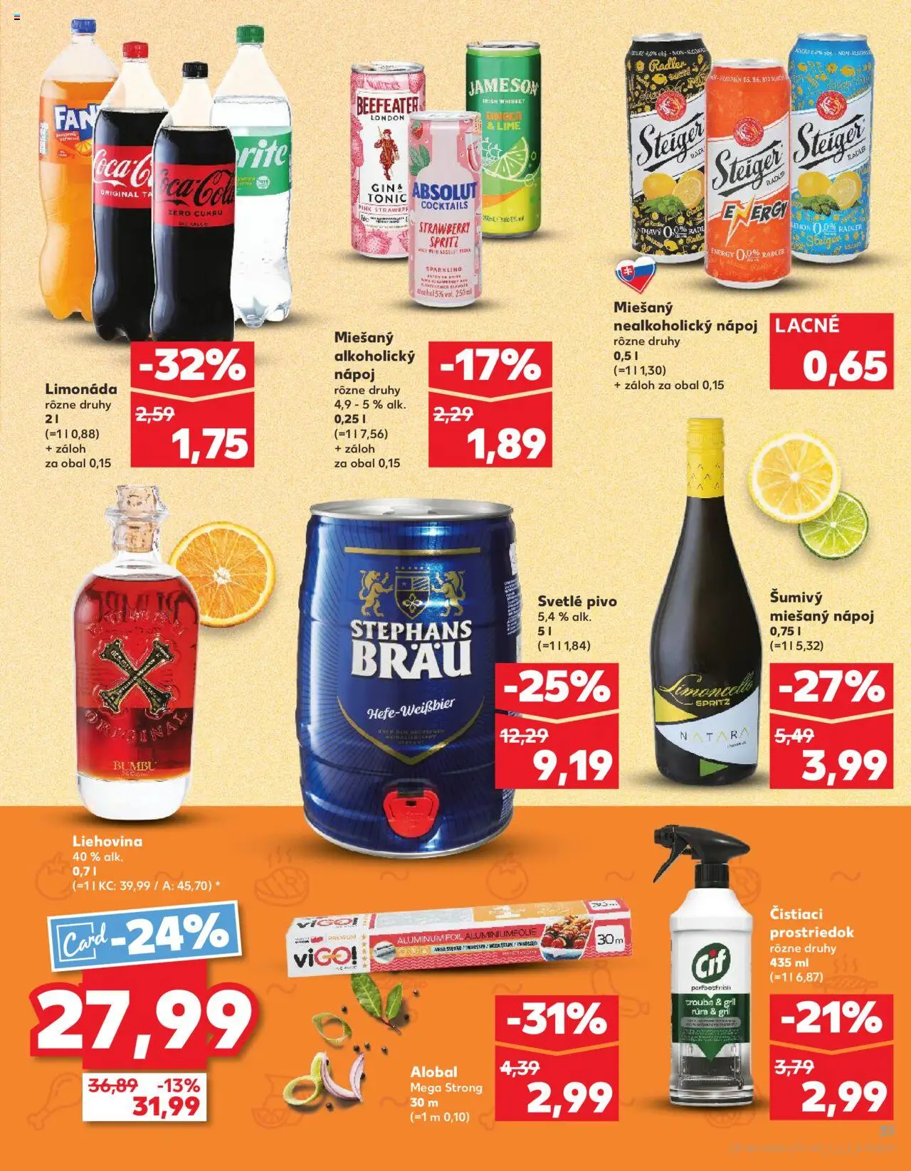 Kaufland Bratislava-Patrónka │ platný od 26.06.2025 | Strana: 31 | Produkty: Gril, Rúra, Pivo, Cif