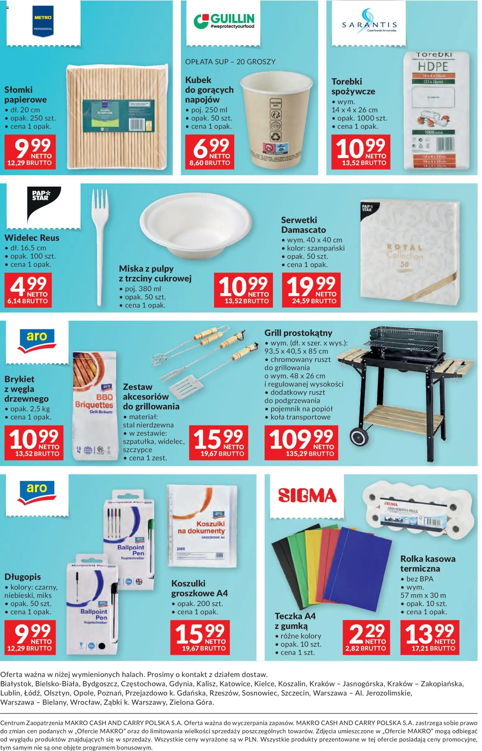 Makro gazetka - Dystrybucja do sklepów od 07.04.2026 | Strona: 48 | Produkty: Grill, Ruszt, Słomki, Torebki